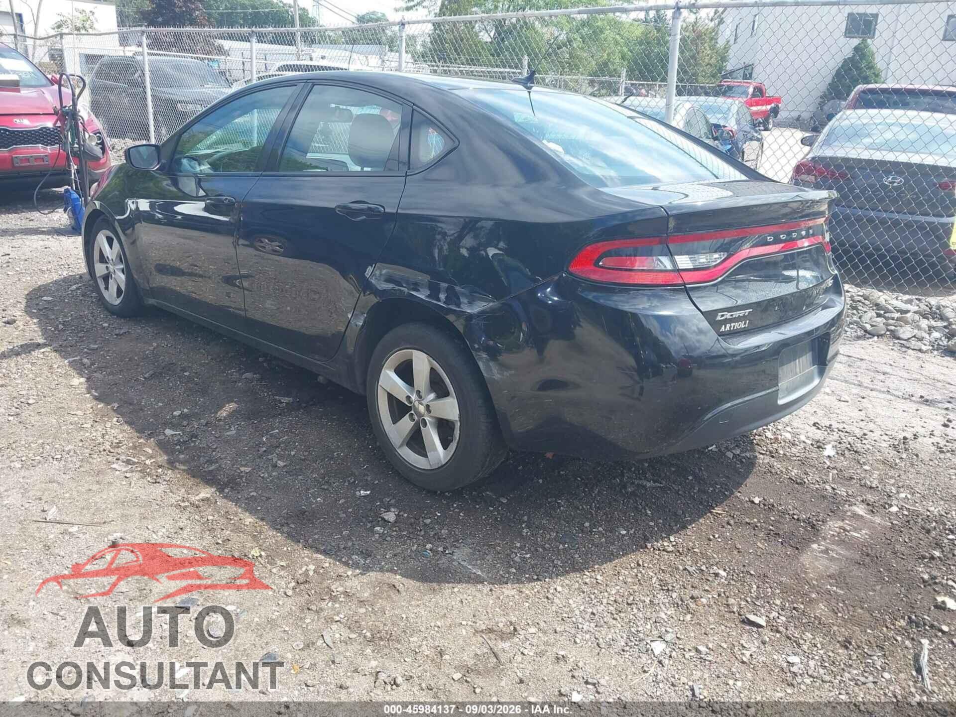 DODGE DART 2015 - 1C3CDFBB0FD265736