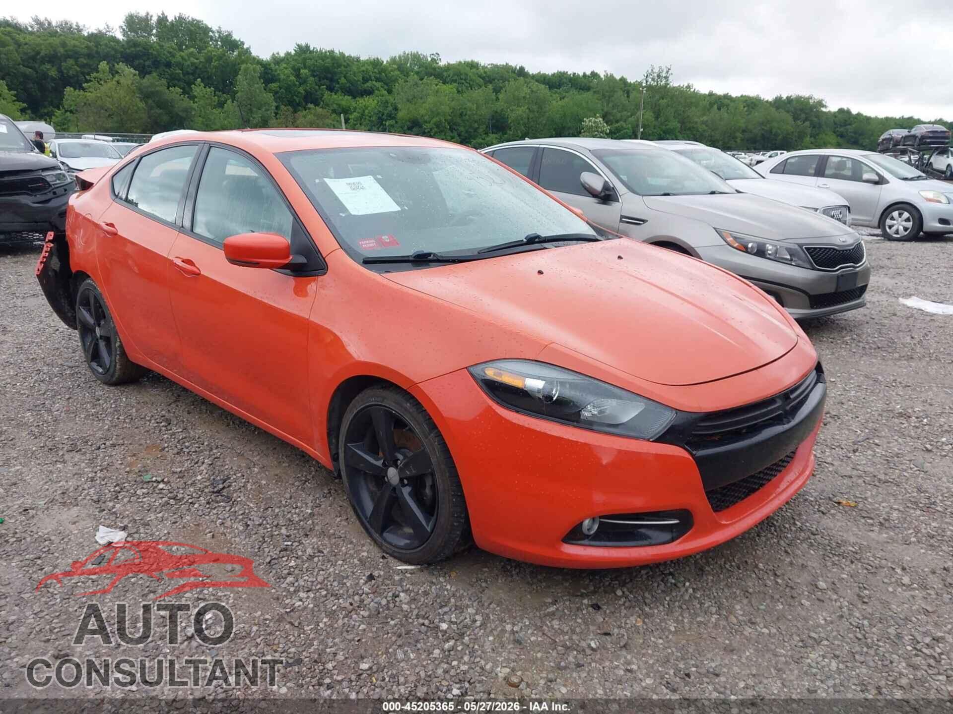 DODGE DART 2015 - 1C3CDFEB4FD345486