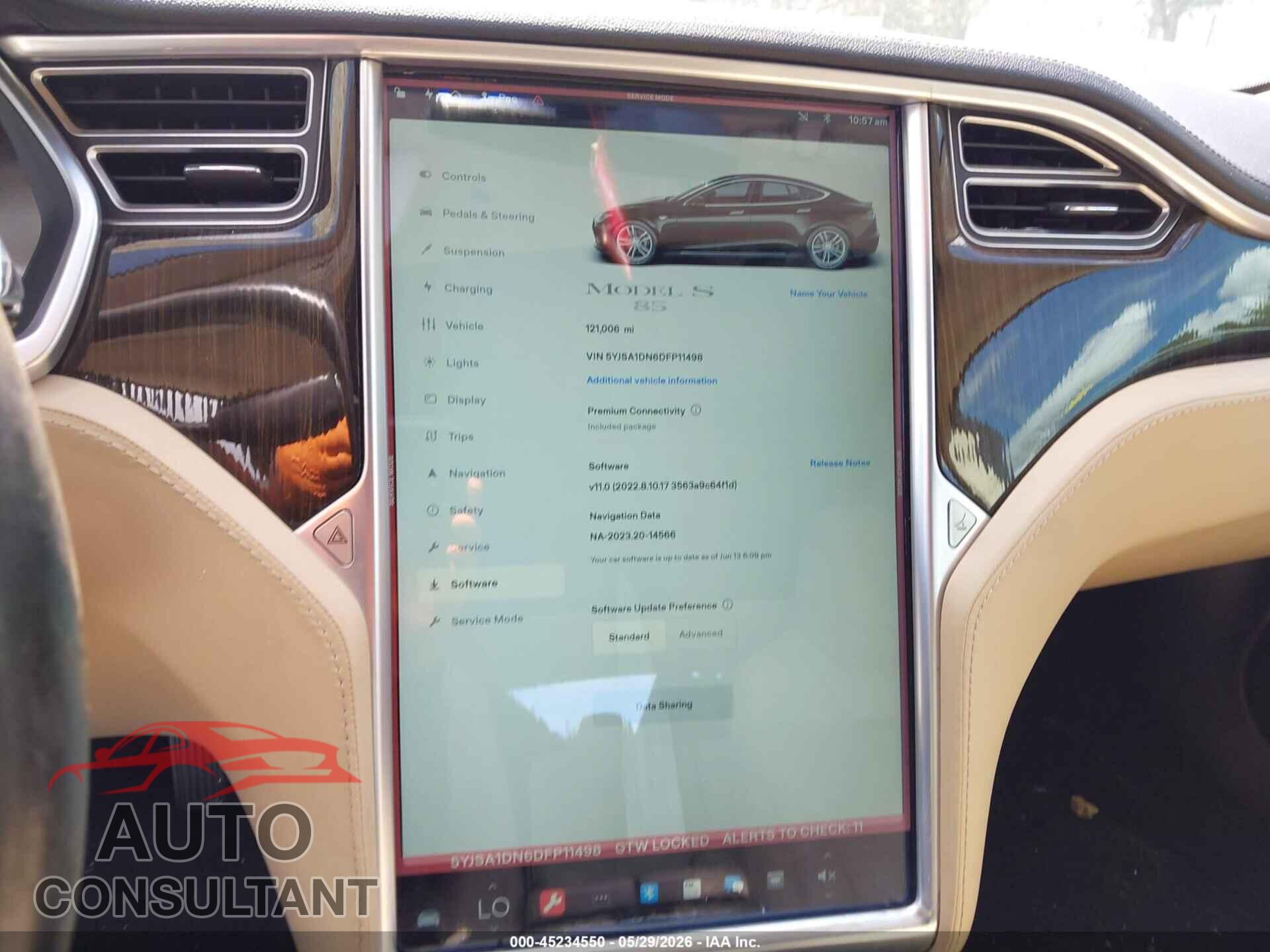 TESLA MODEL S 2013 - 5YJSA1DN6DFP11498