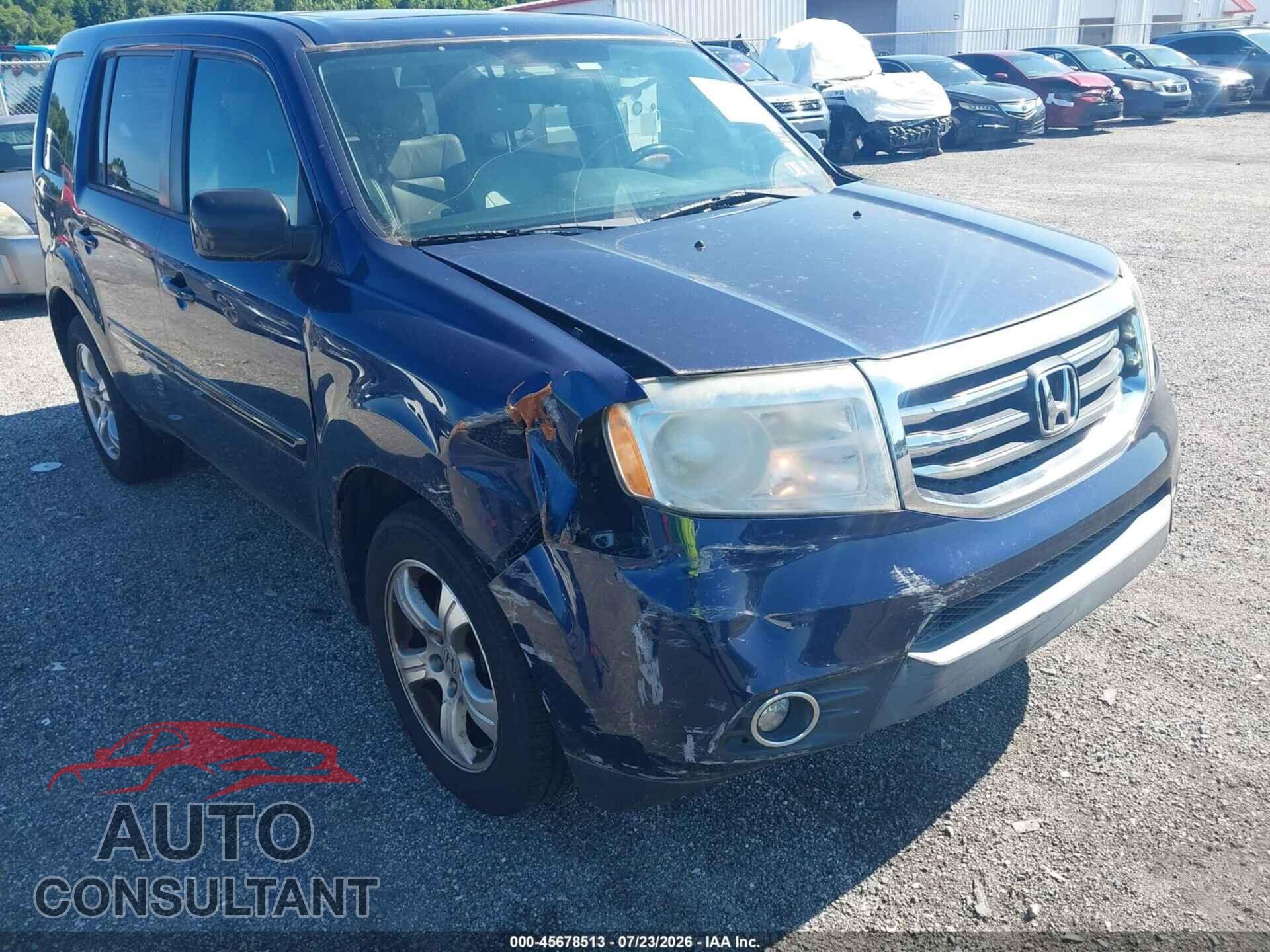 HONDA PILOT 2013 - 5FNYF3H5XDB032254