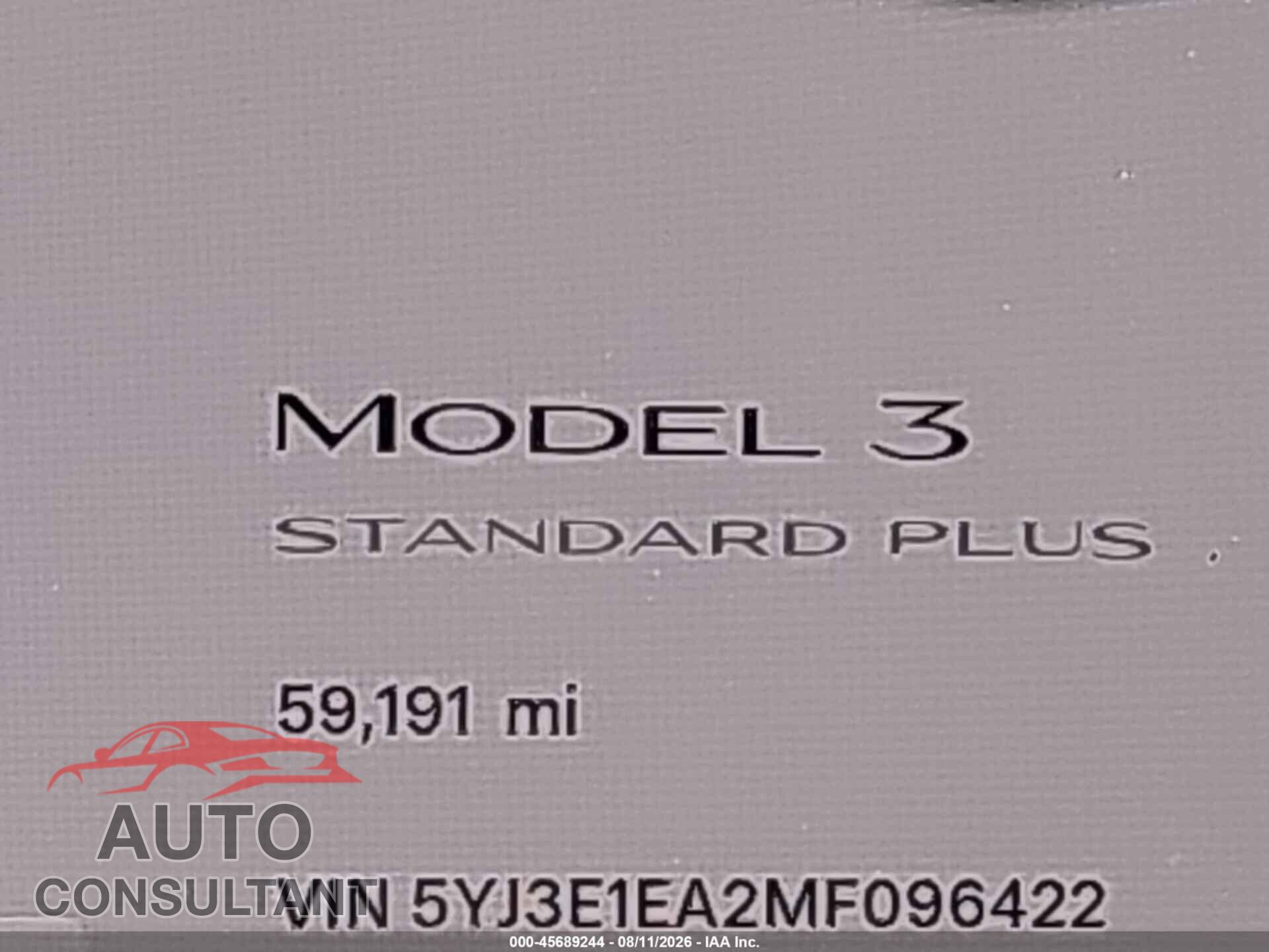 TESLA MODEL 3 2021 - 5YJ3E1EA2MF096422