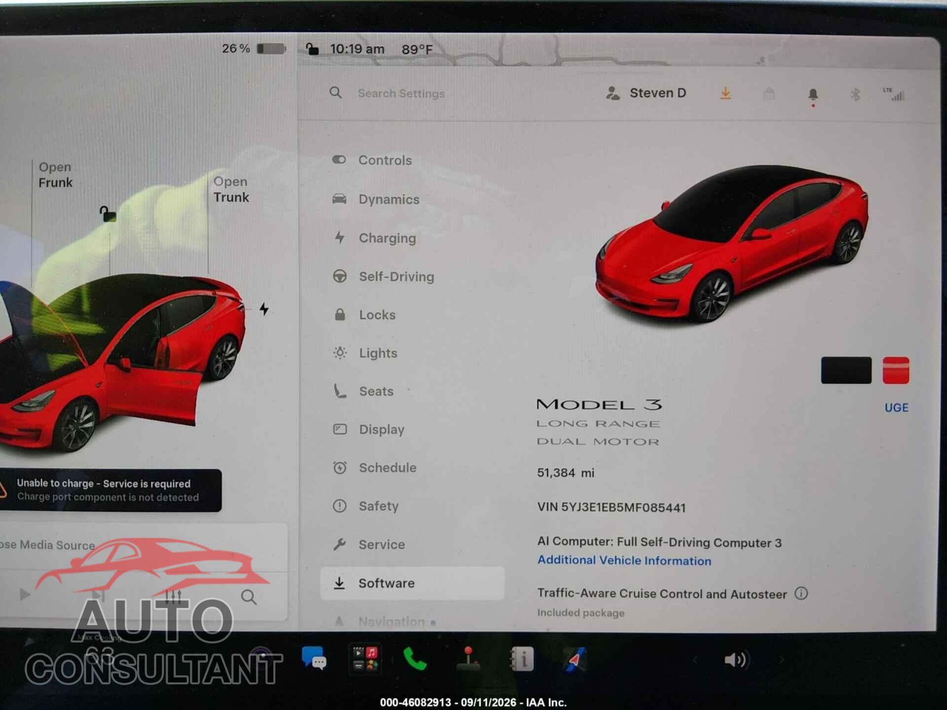 TESLA MODEL 3 2021 - 5YJ3E1EB5MF085441