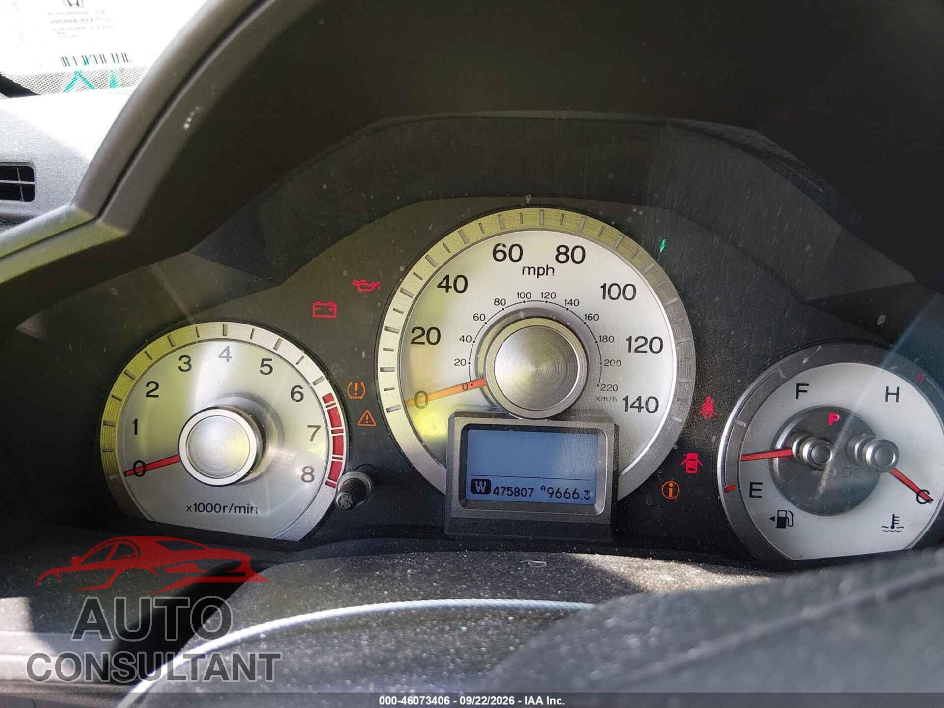 HONDA PILOT 2010 - 5FNYF3H90AB007720