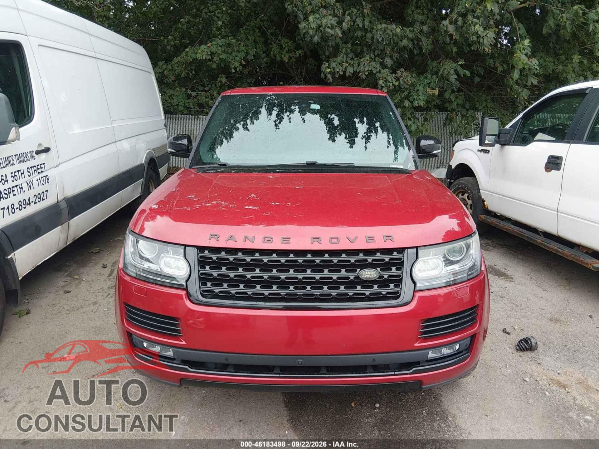 LAND ROVER RANGE ROVER 2017 - SALGS2FVXHA379126