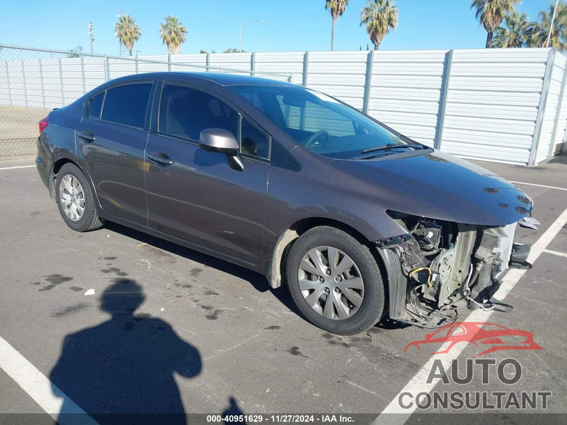 HONDA CIVIC 2012 - 19XFB2F53CE355498