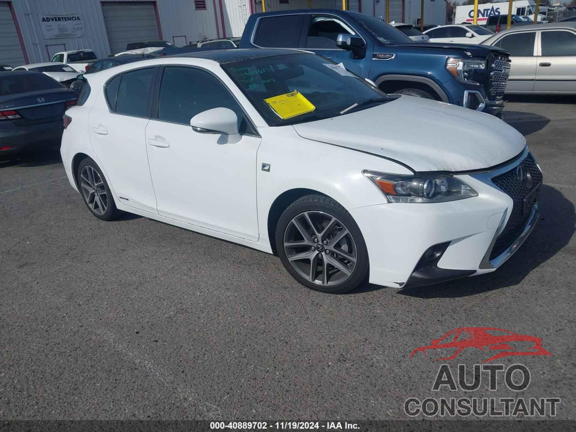 LEXUS CT 200H 2016 - JTHKD5BH4G2260699