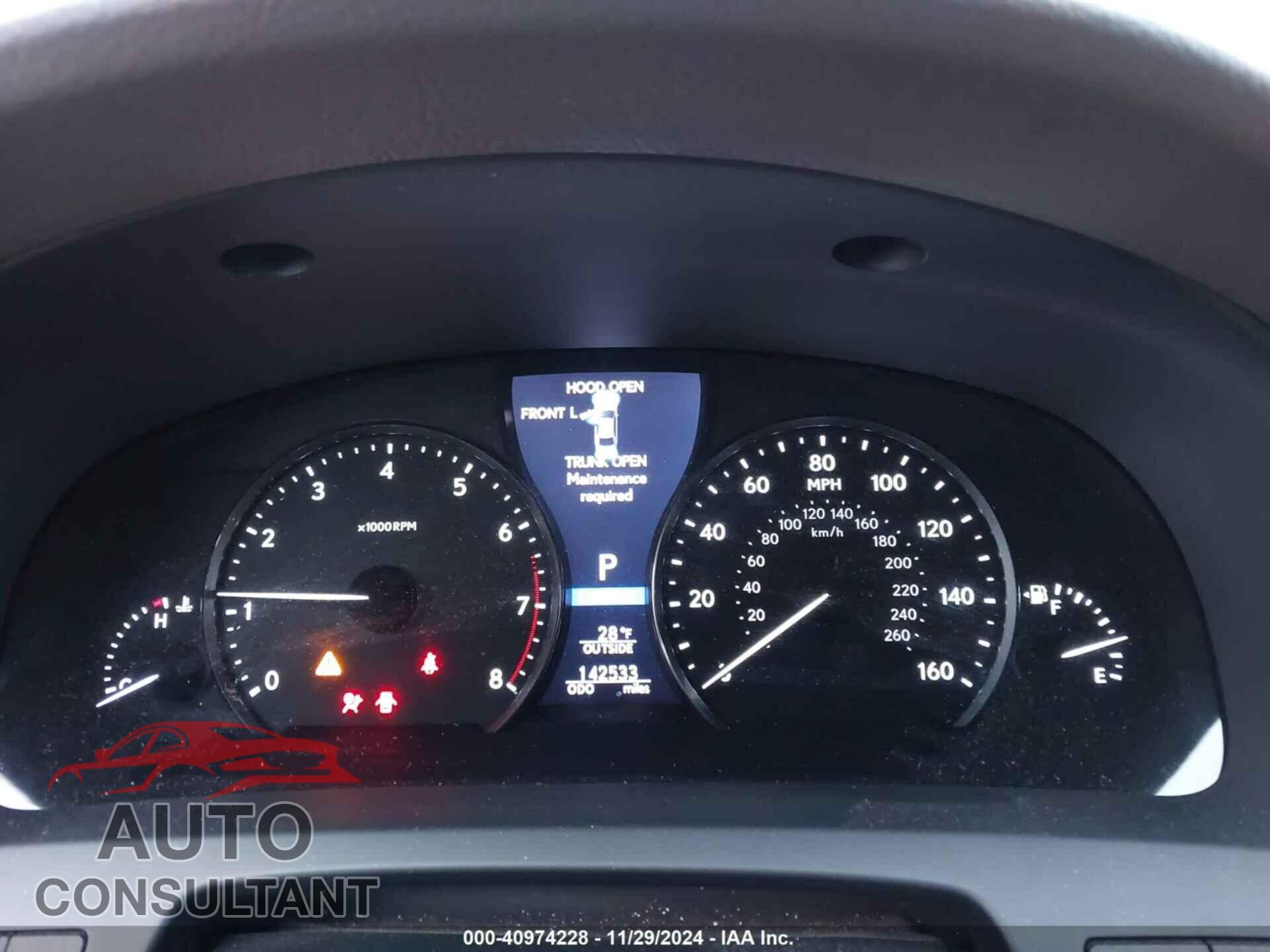 LEXUS LS 460 2013 - JTHCL1EF0D5016228