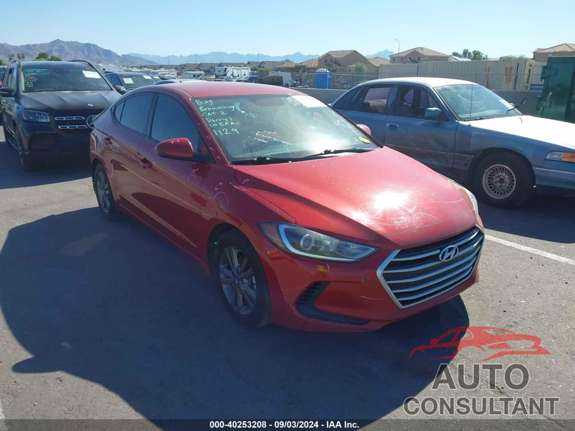 HYUNDAI ELANTRA 2018 - 5NPD84LFXJH336633