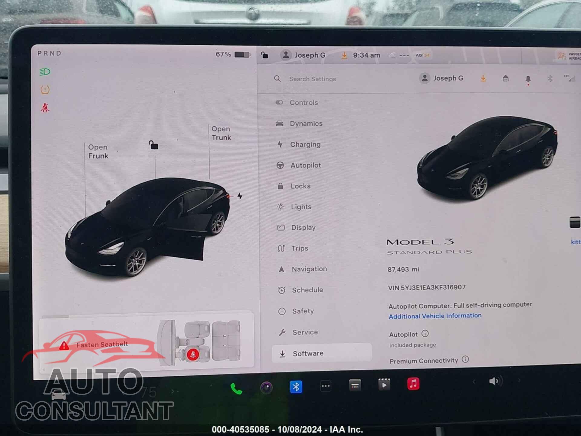 TESLA MODEL 3 2019 - 5YJ3E1EA3KF316907