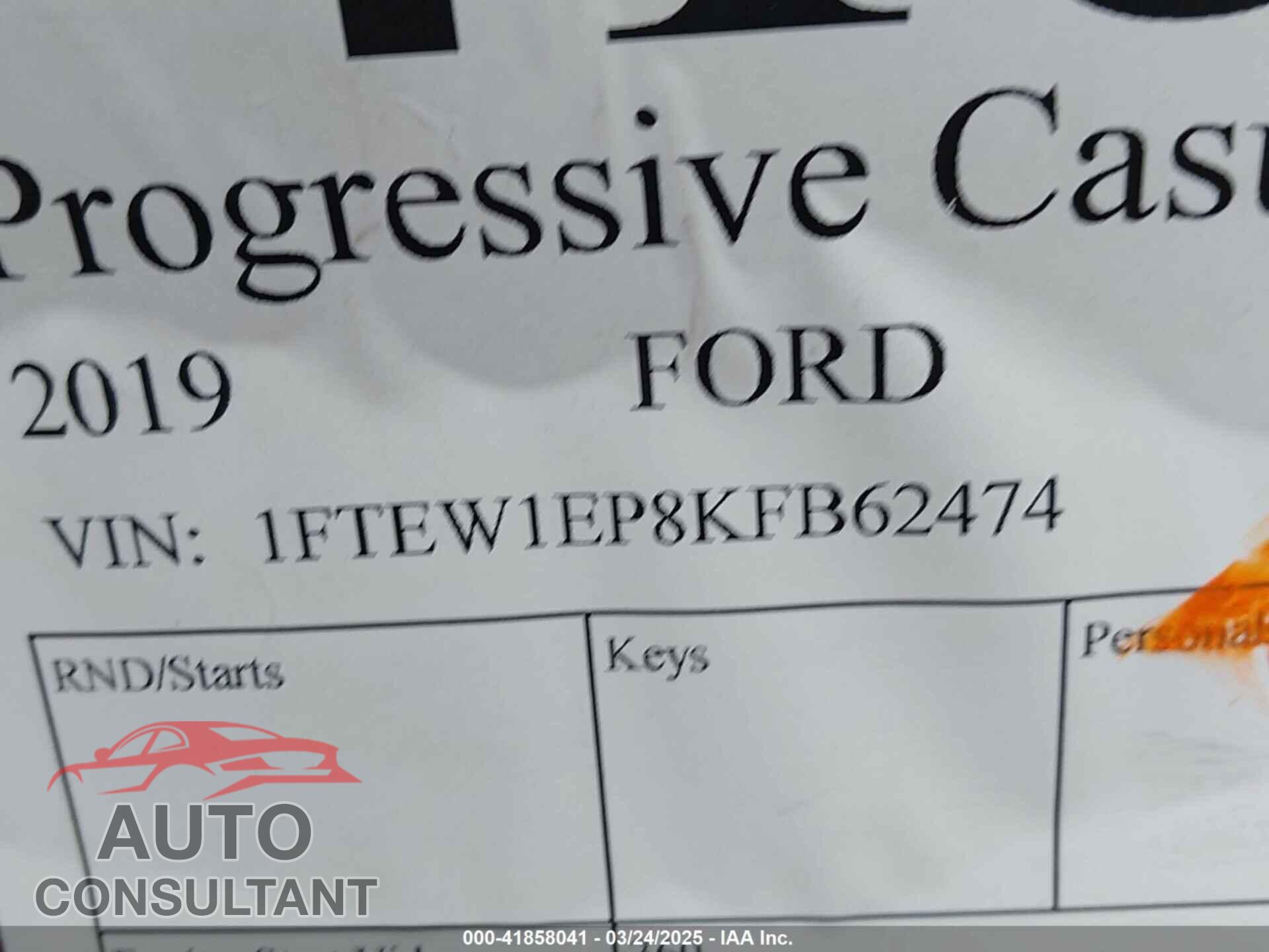 FORD F-150 2019 - 1FTEW1EP8KFB62474