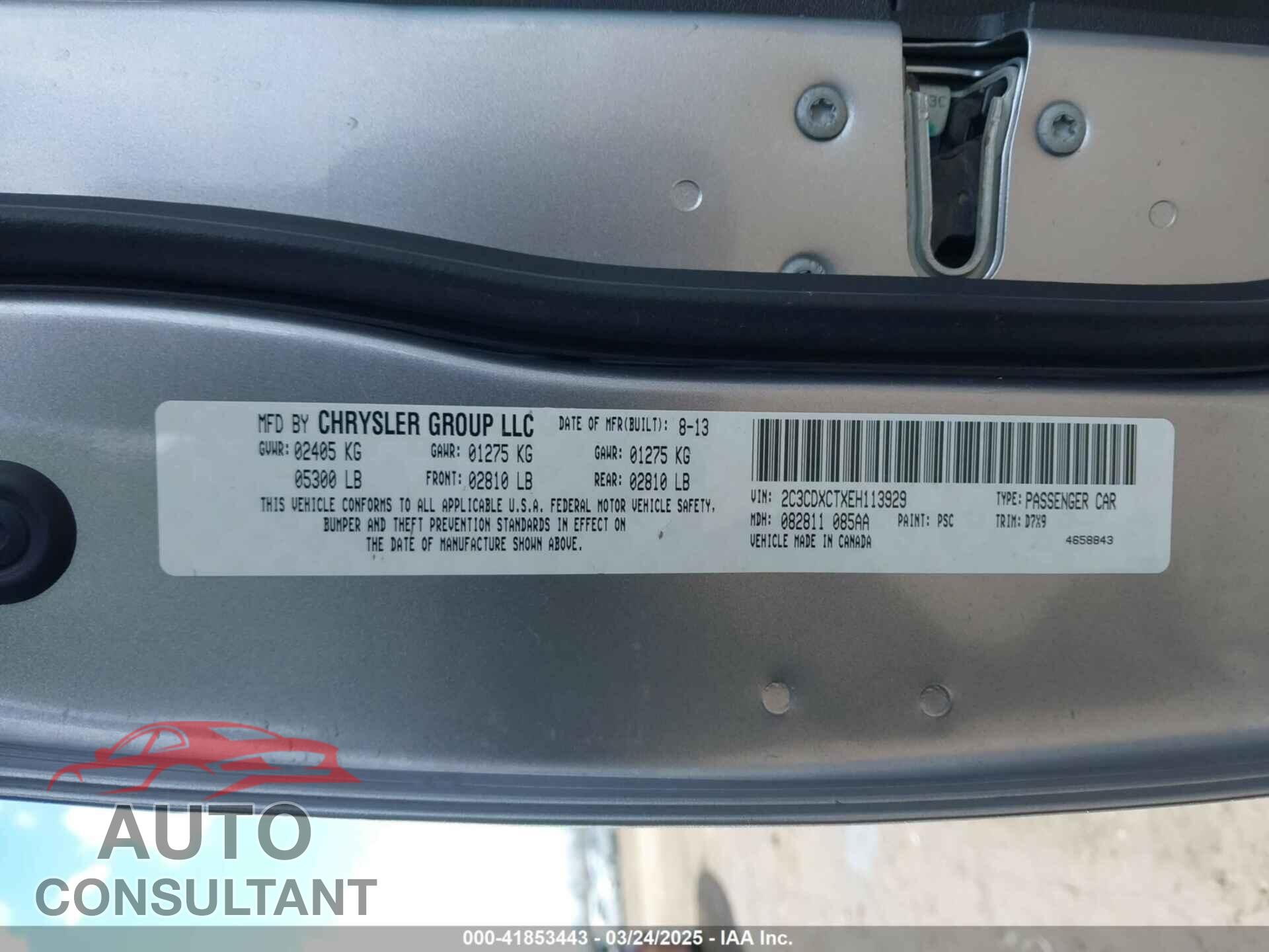 DODGE CHARGER 2014 - 2C3CDXCTXEH113929