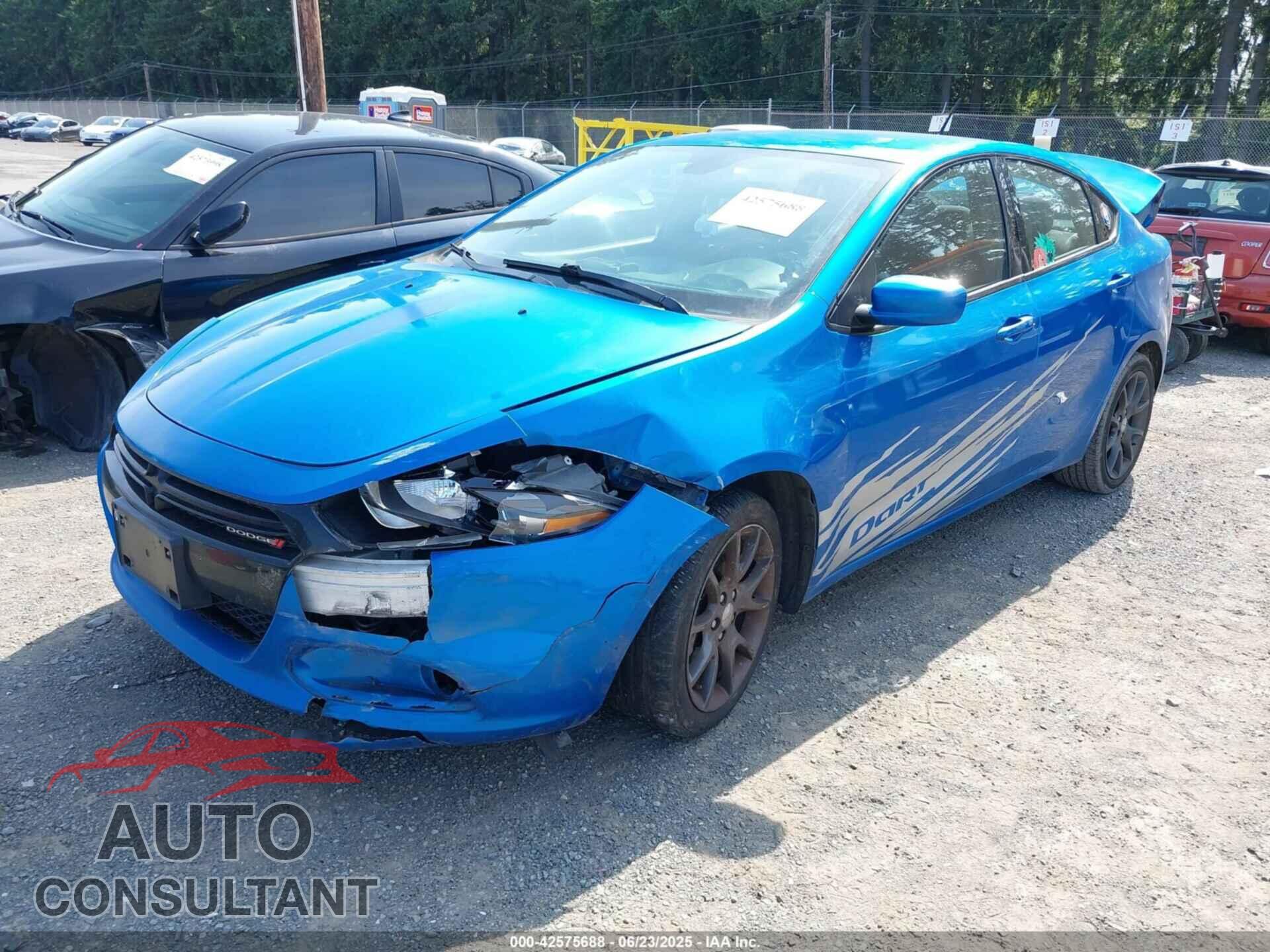 DODGE DART 2016 - 1C3CDFAA5GD606476