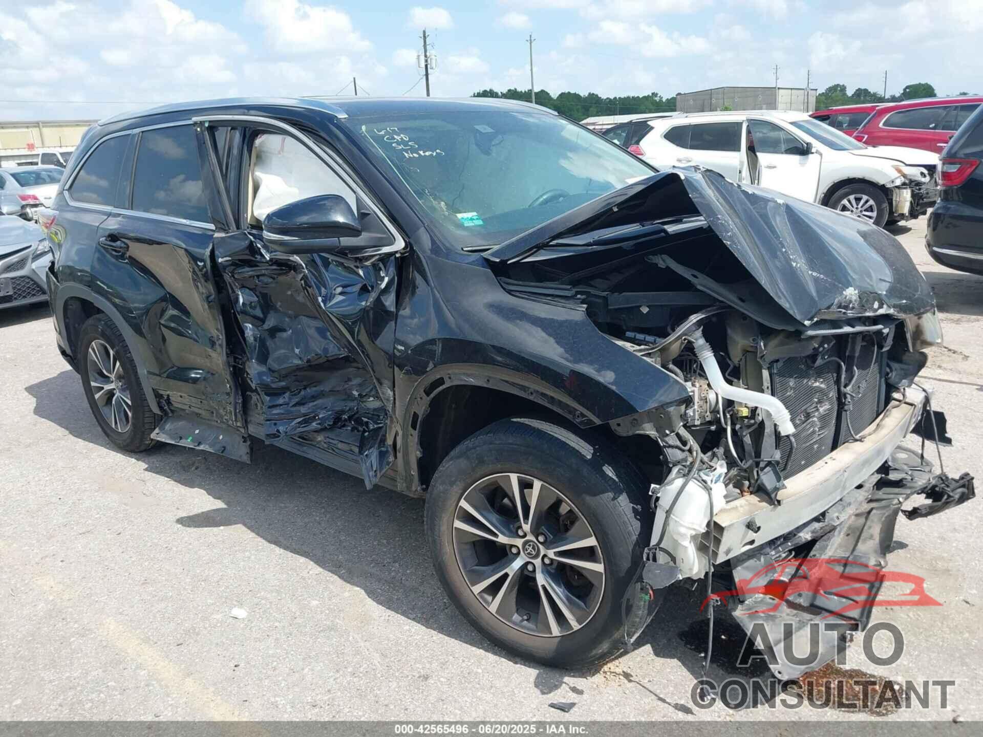 TOYOTA HIGHLANDER 2016 - 5TDKKRFH7GS147444