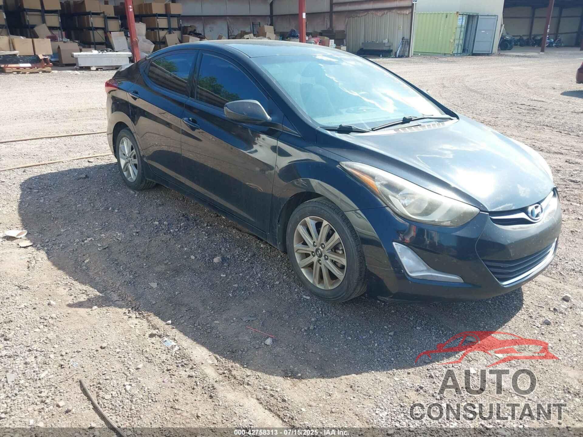 HYUNDAI ELANTRA 2014 - KMHDH4AE7EU134527