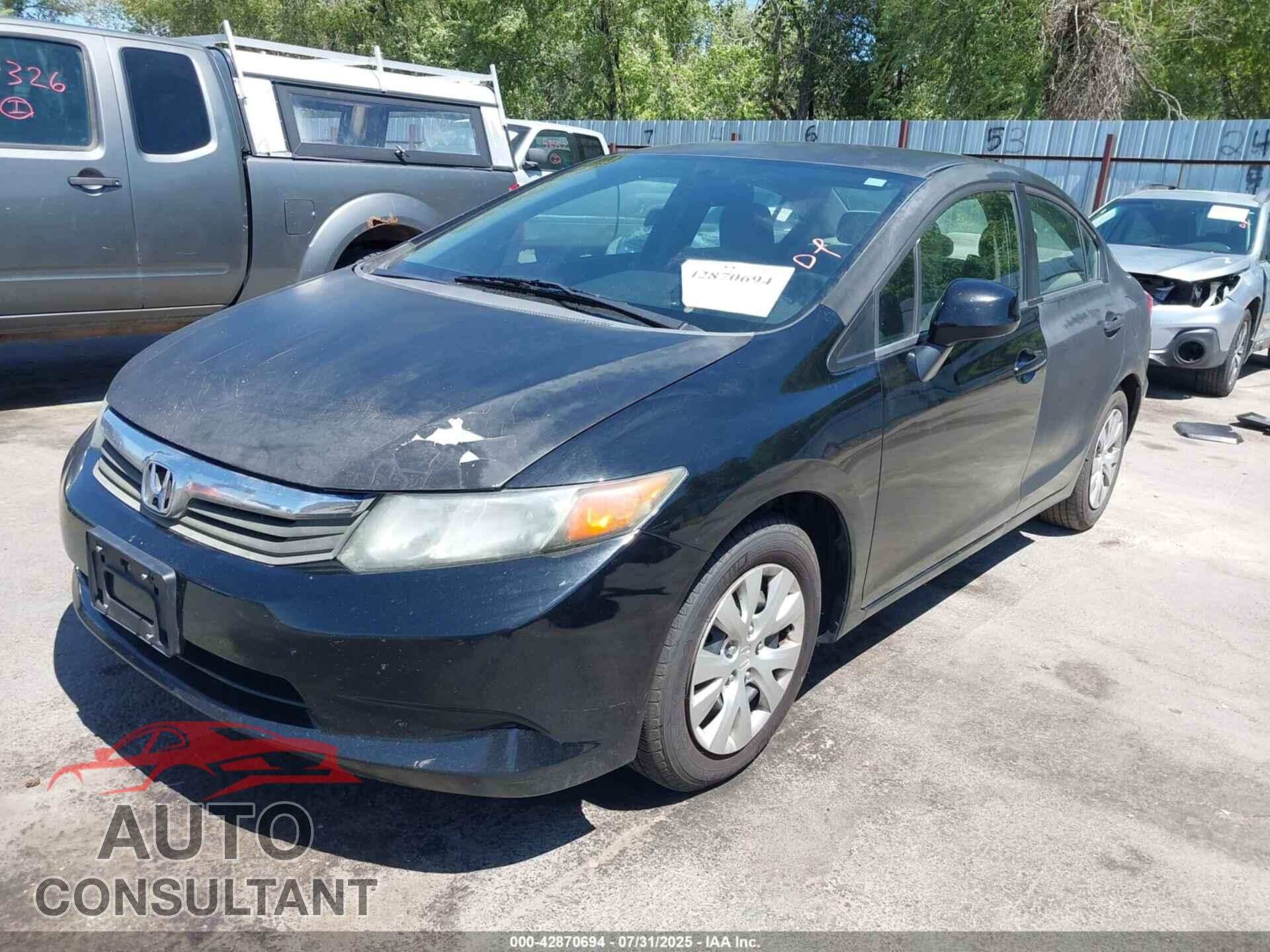 HONDA CIVIC 2012 - 19XFB2F5XCE371441