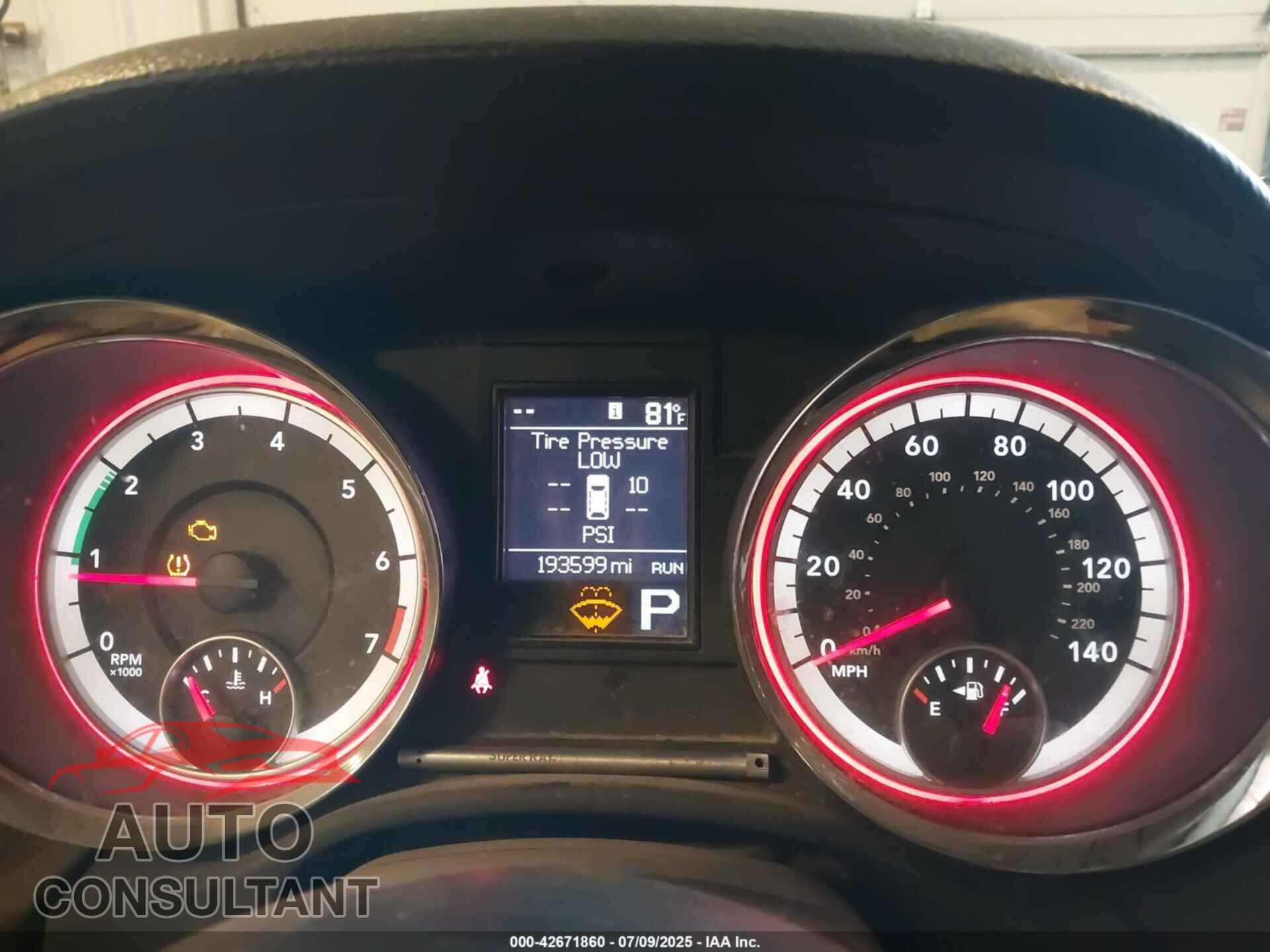 DODGE DURANGO 2013 - 1C4RDJEG9DC616565