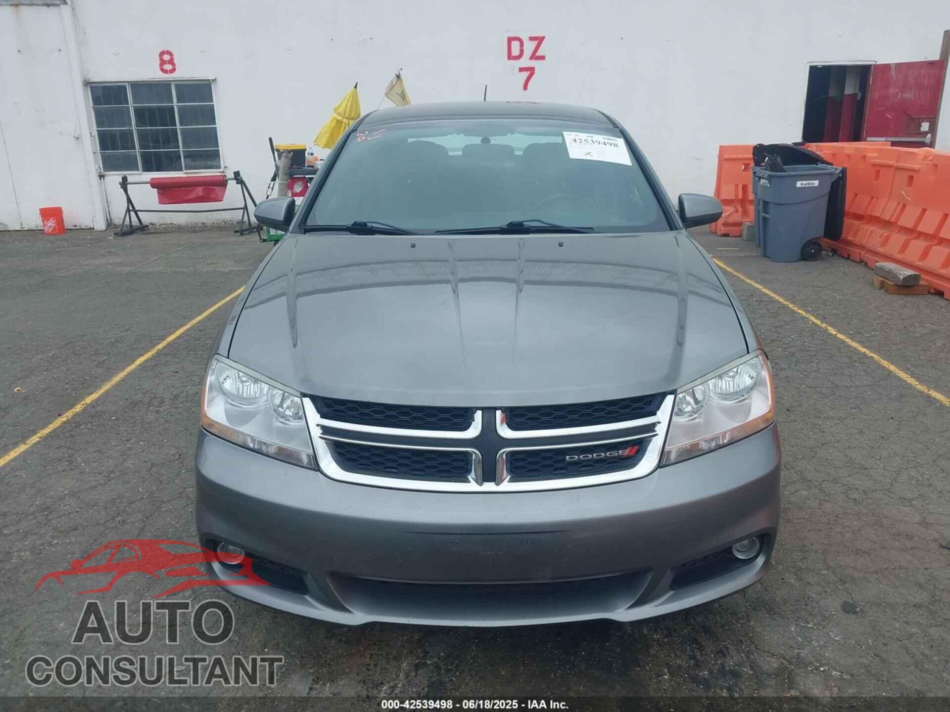DODGE AVENGER 2012 - 1C3CDZCB3CN265946