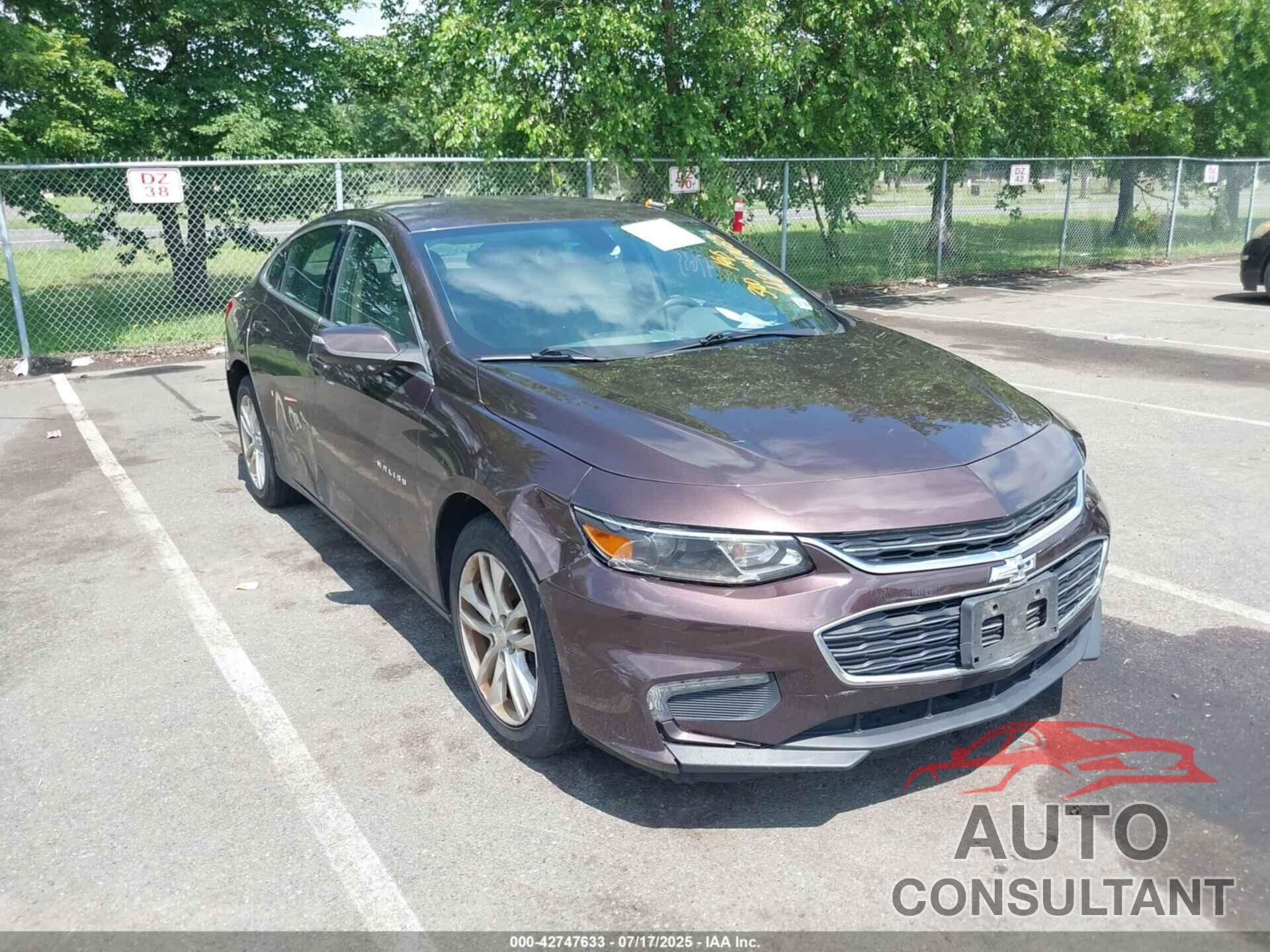 CHEVROLET MALIBU 2016 - 1G1ZE5ST2GF187870