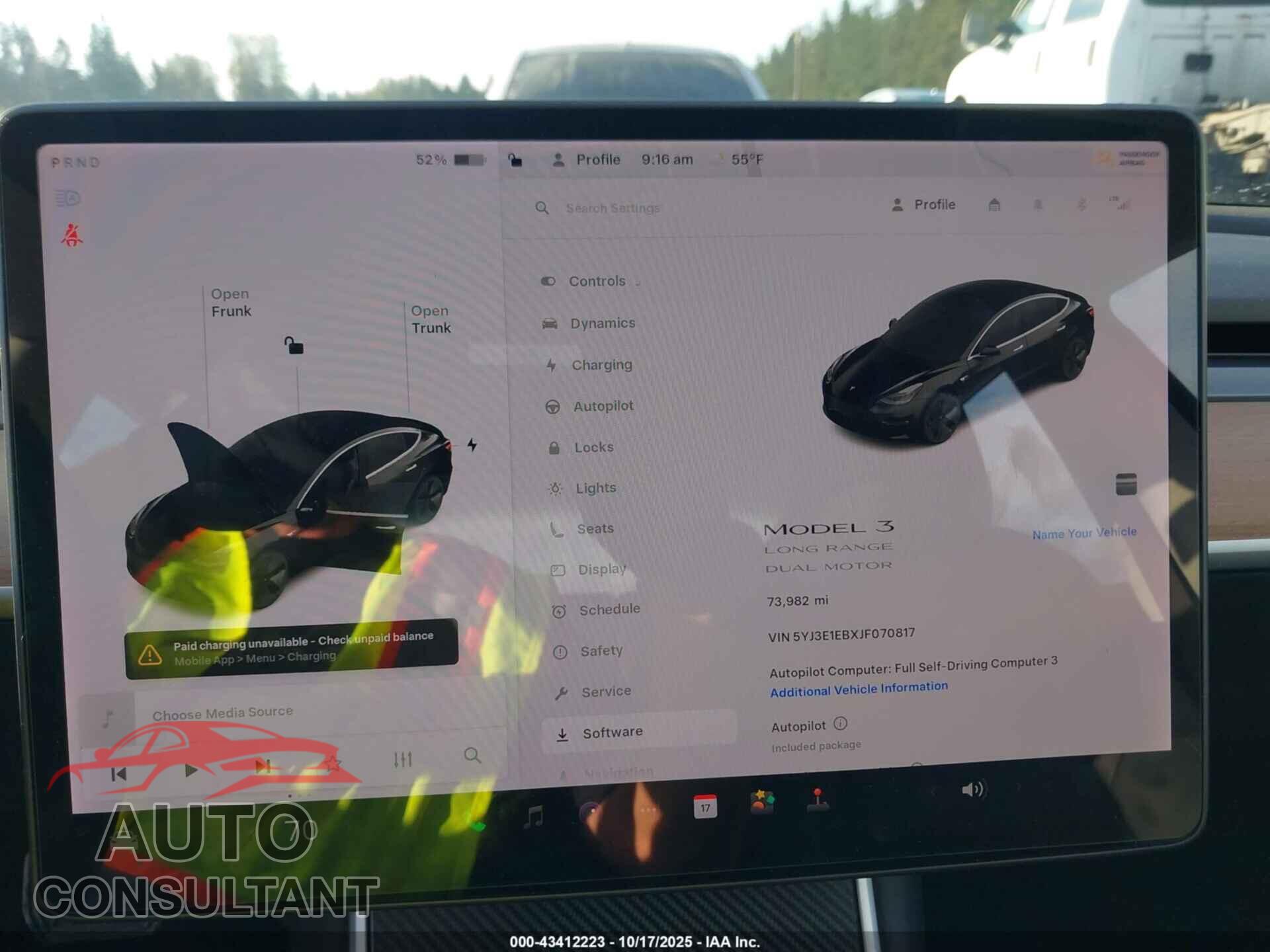 TESLA MODEL 3 2018 - 5YJ3E1EBXJF070817