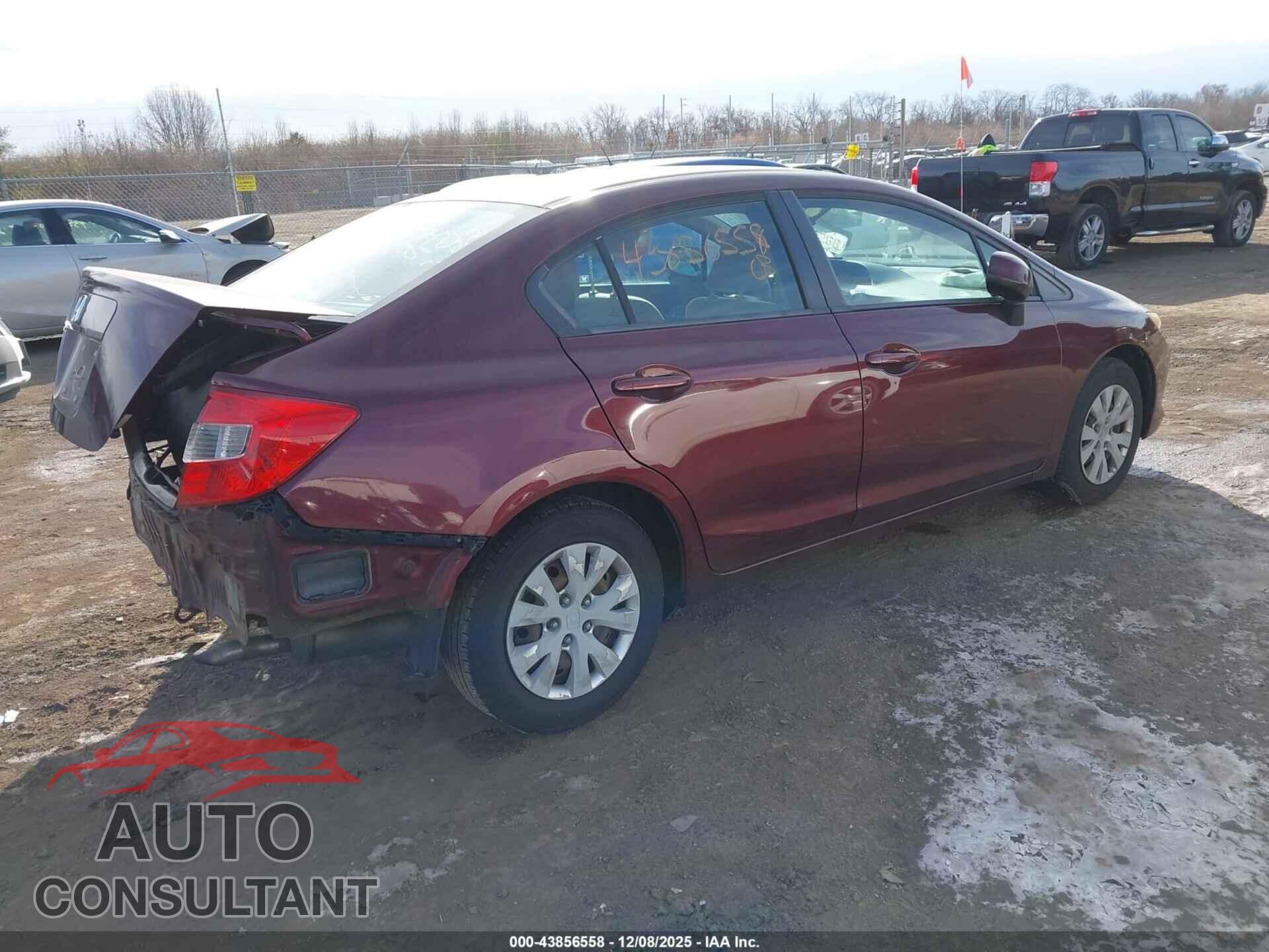 HONDA CIVIC 2012 - 19XFB2F55CE385778