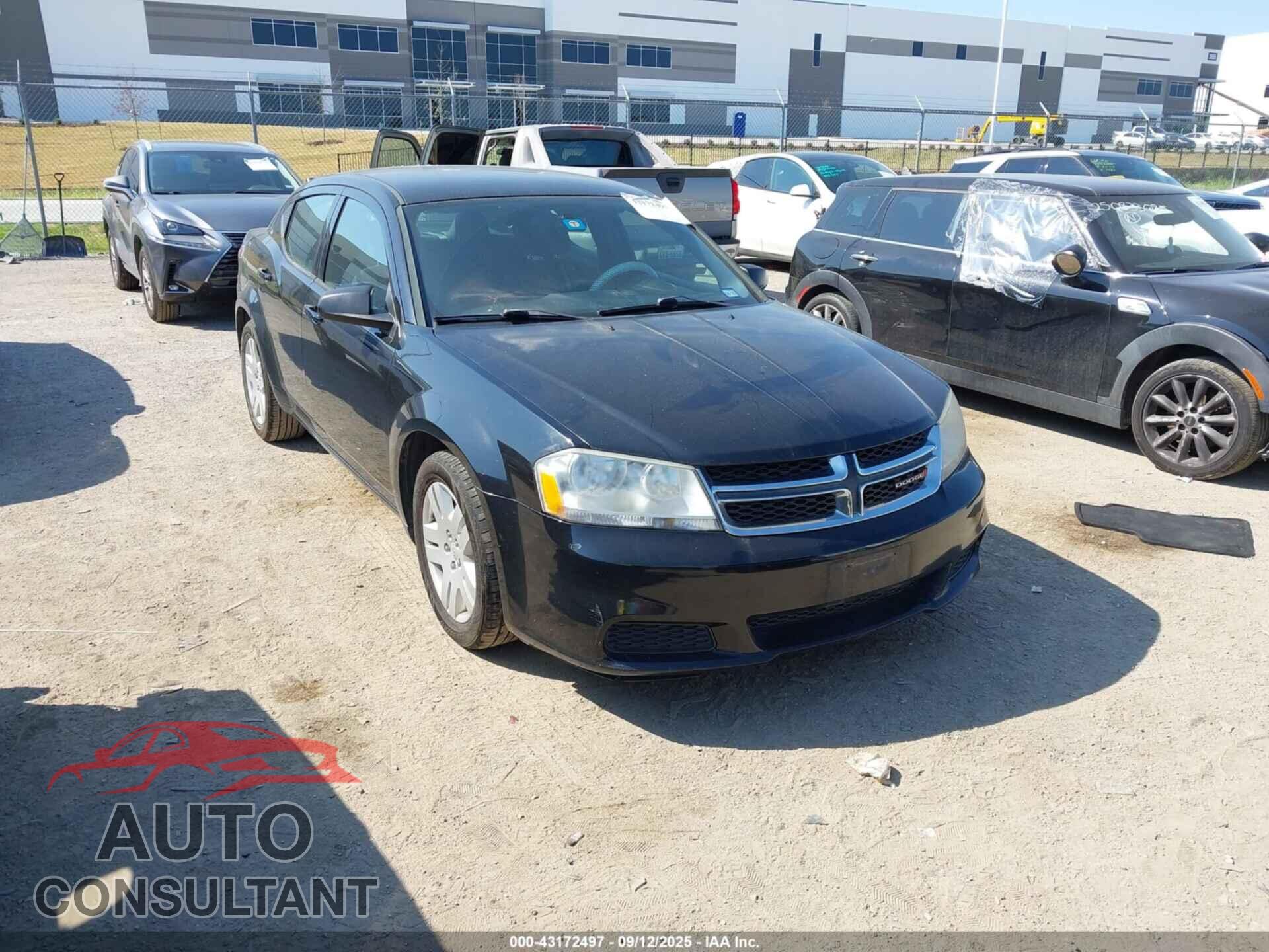 DODGE AVENGER 2012 - 1C3CDZAB1CN294543