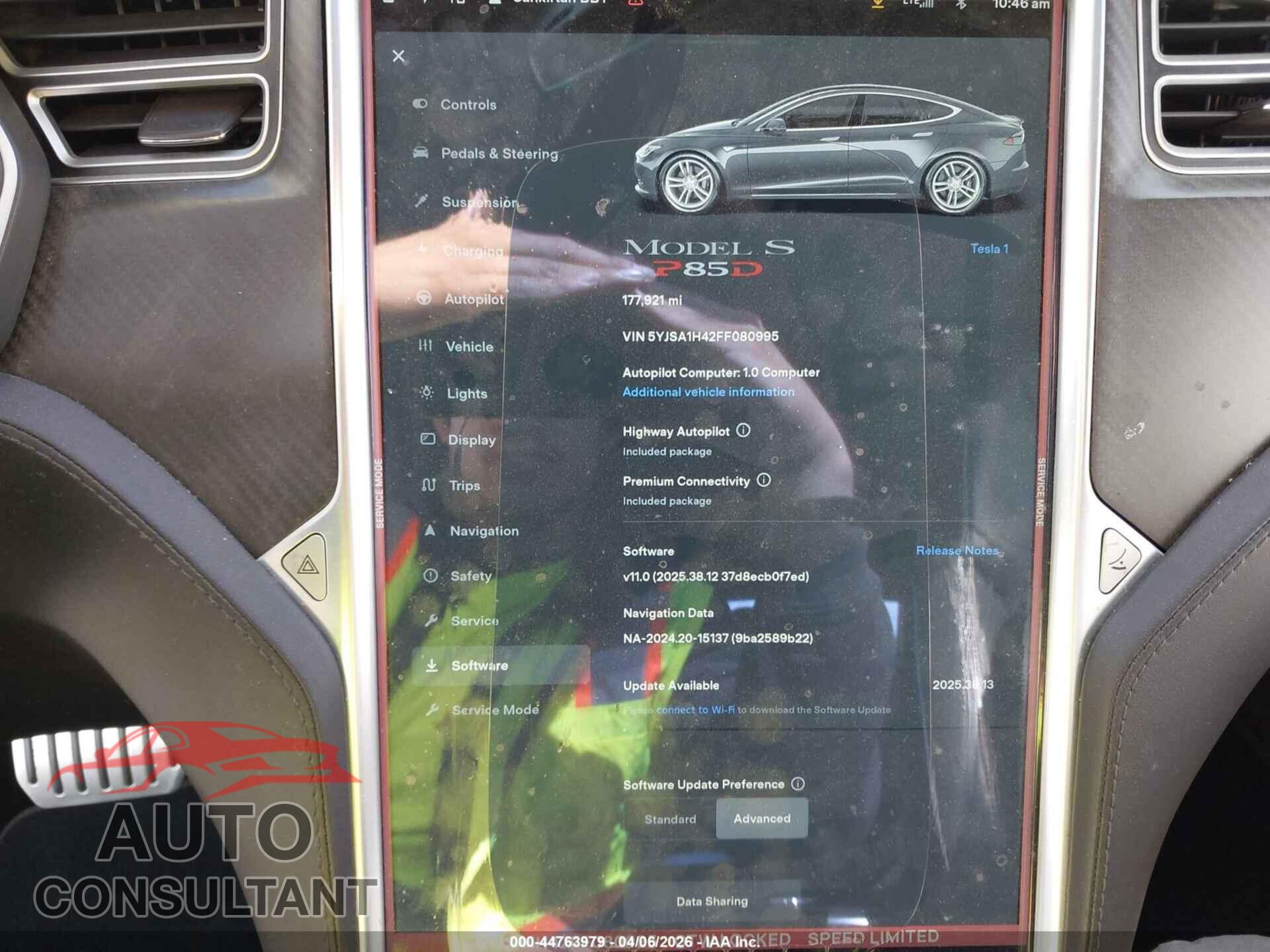 TESLA MODEL S 2015 - 5YJSA1H42FF080995