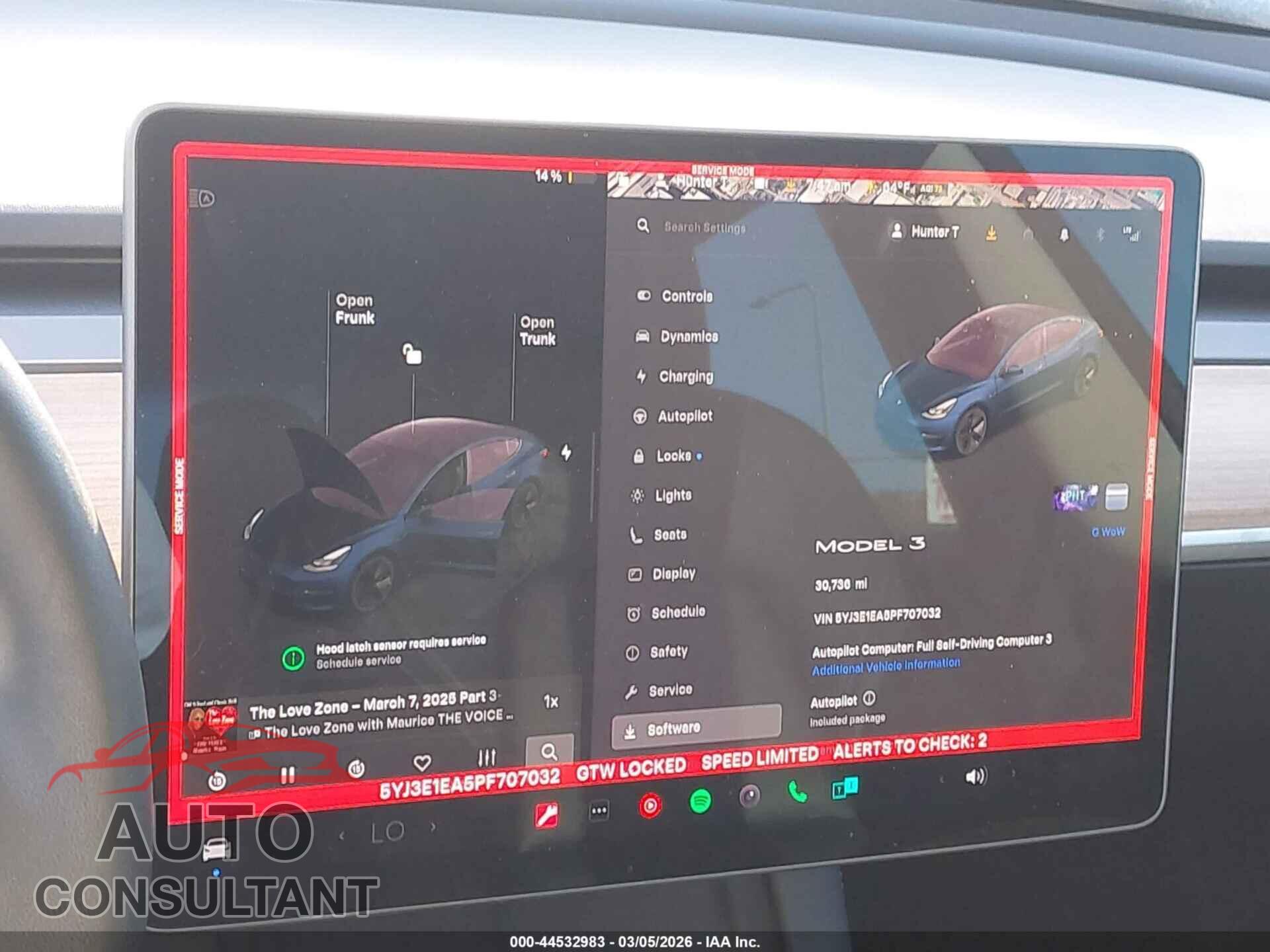 TESLA MODEL 3 2023 - 5YJ3E1EA5PF707032