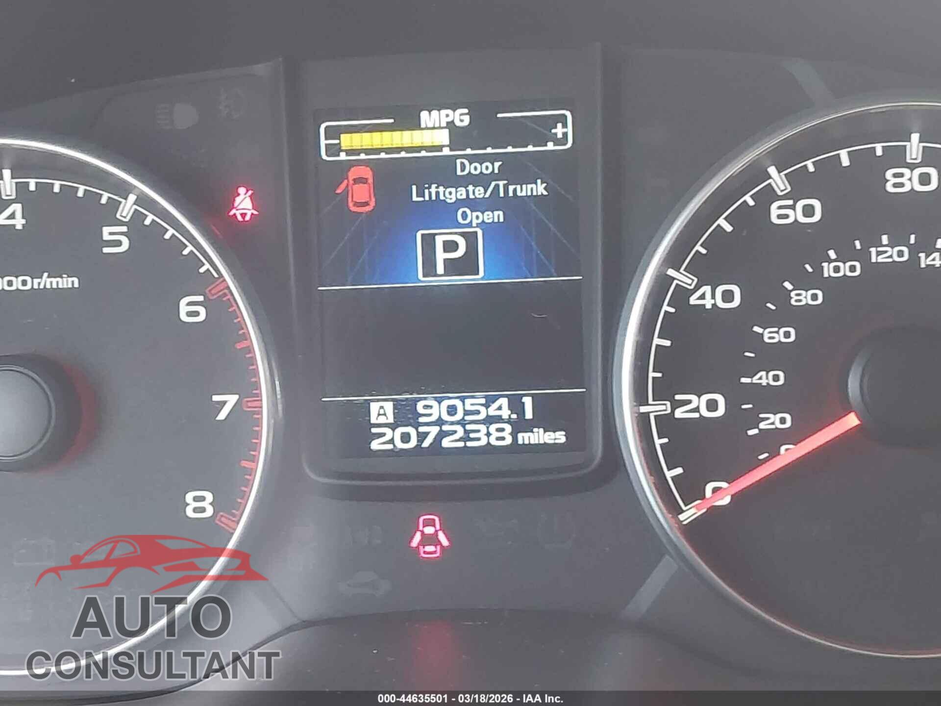 SUBARU OUTBACK 2013 - 4S4BRBLC5D3318325