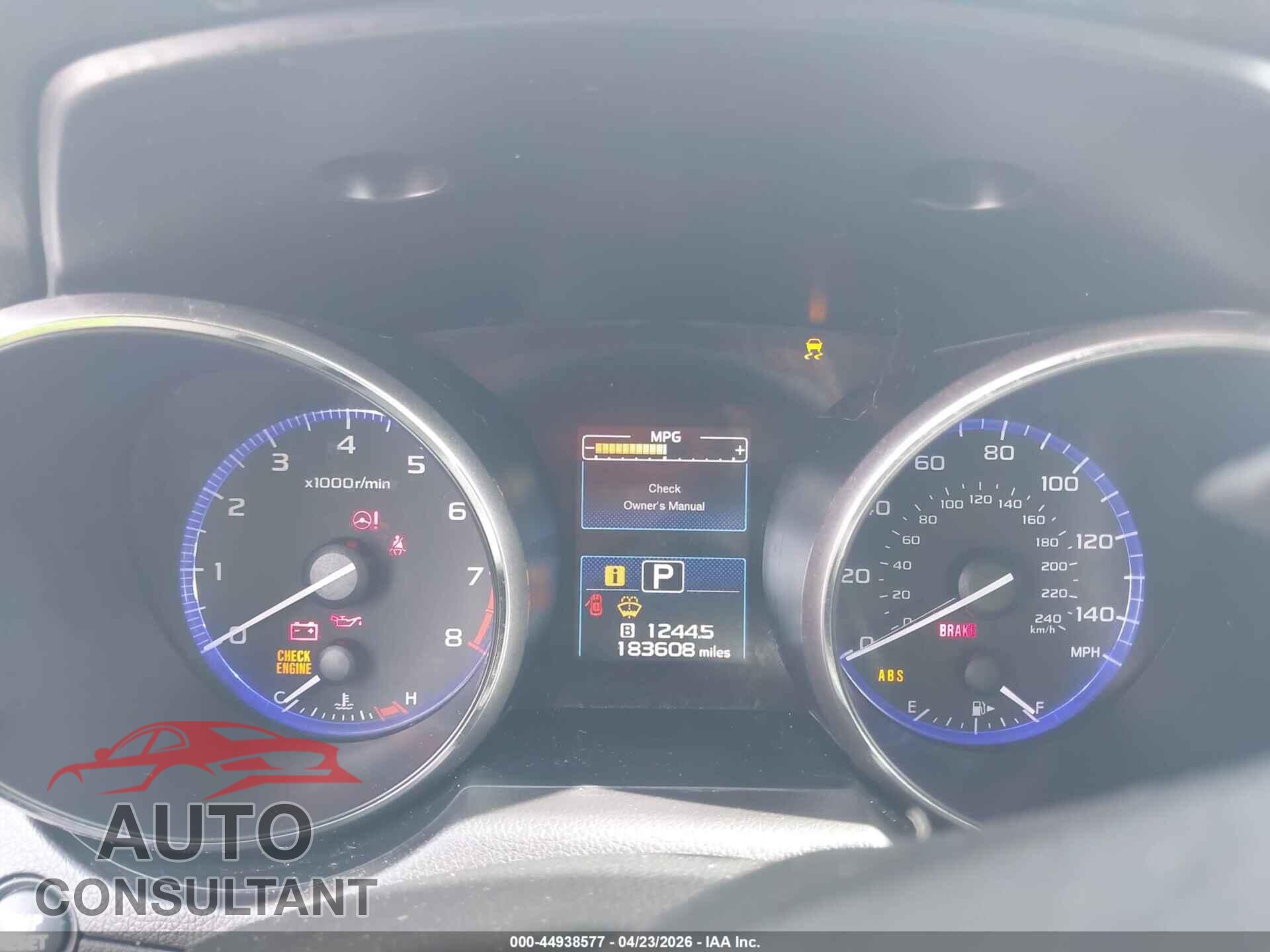 SUBARU OUTBACK 2016 - 4S4BSALC8G3331671