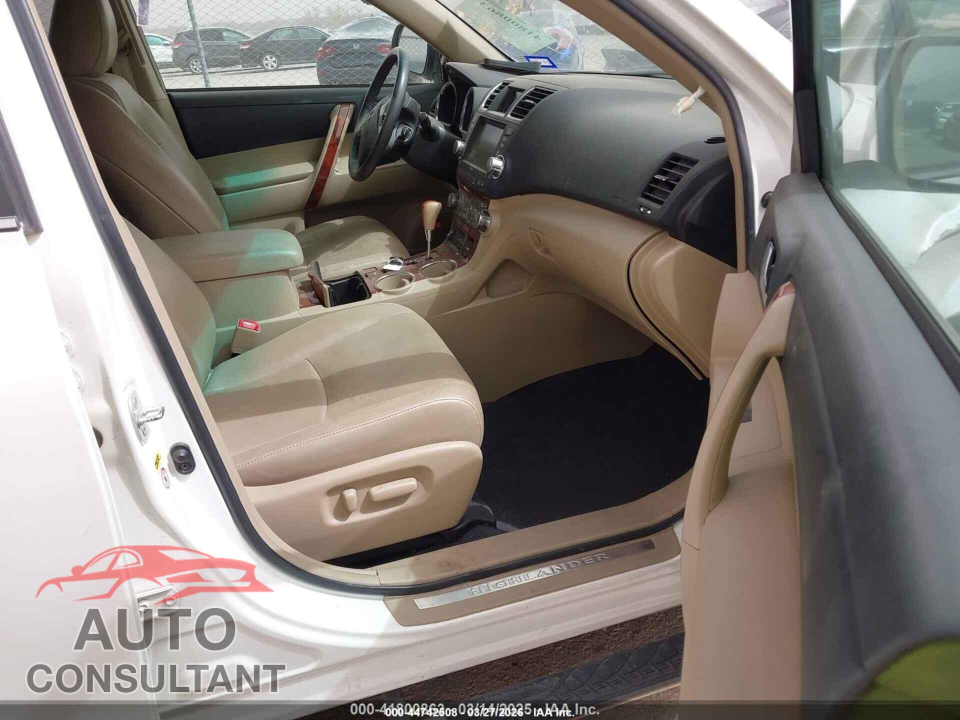 TOYOTA HIGHLANDER 2012 - 5TDYK3EH5CS078367
