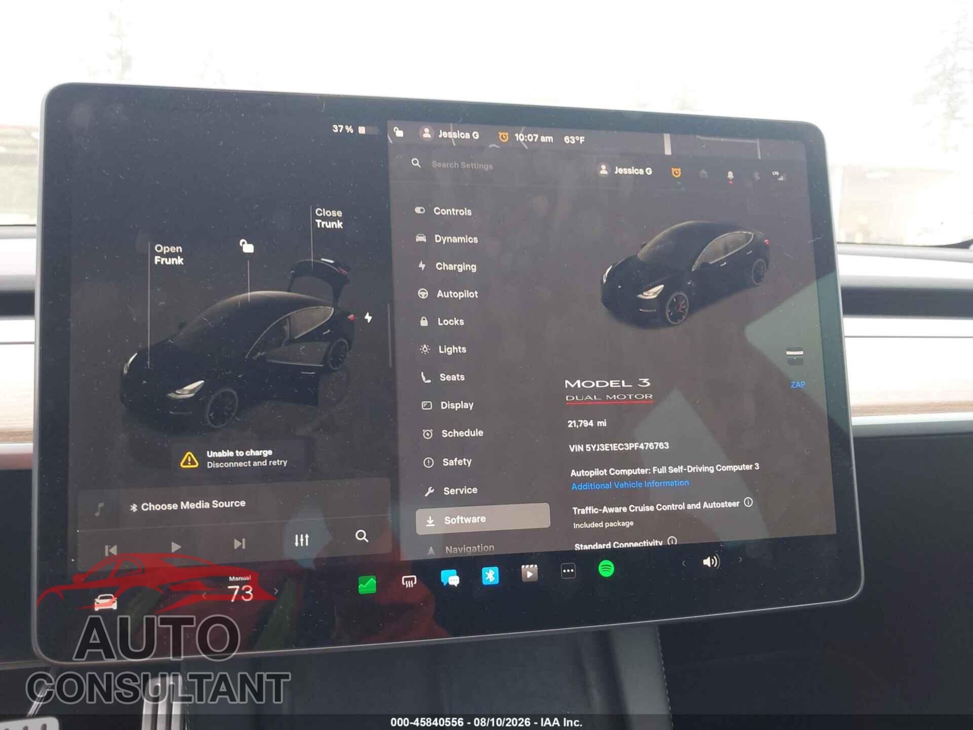 TESLA MODEL 3 2023 - 5YJ3E1EC3PF476763