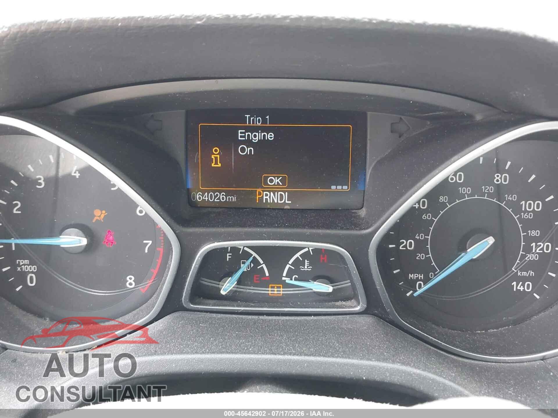 FORD FOCUS 2016 - 1FADP3E21GL360482