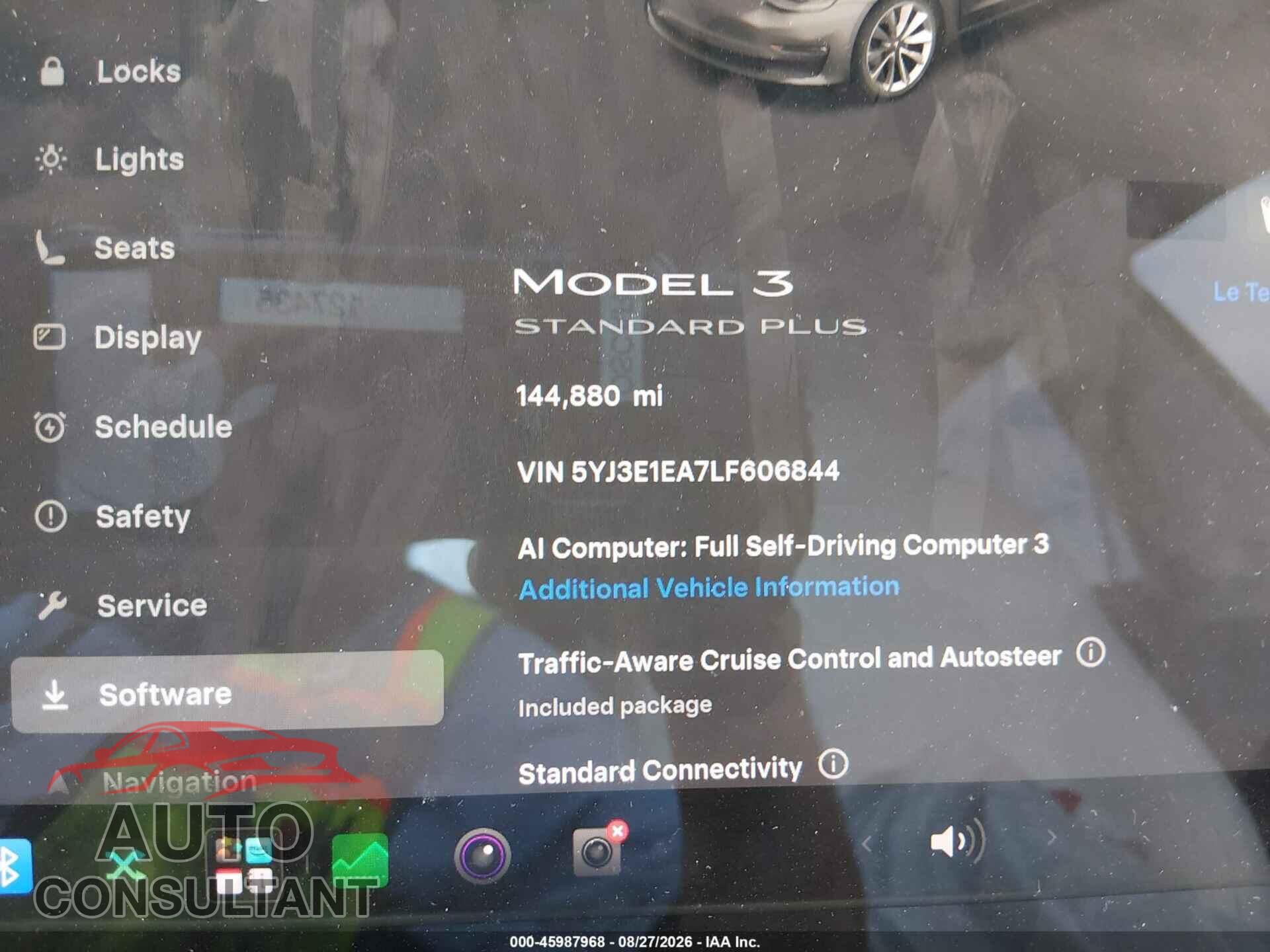 TESLA MODEL 3 2020 - 5YJ3E1EA7LF606844