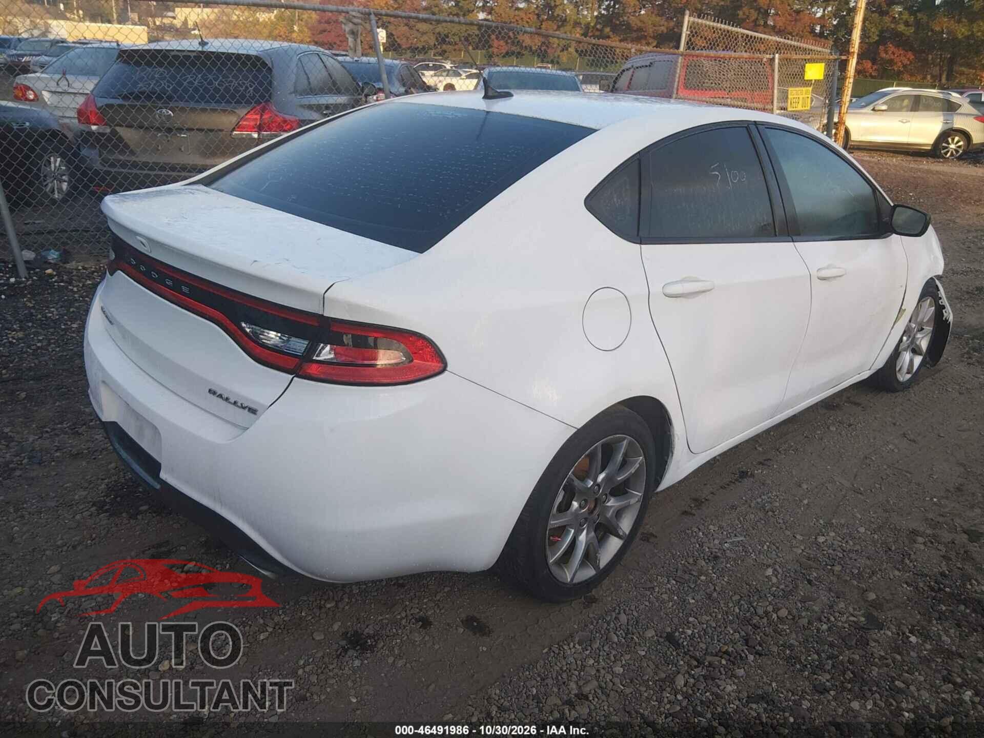 DODGE DART 2015 - 1C3CDFBB8FD119231