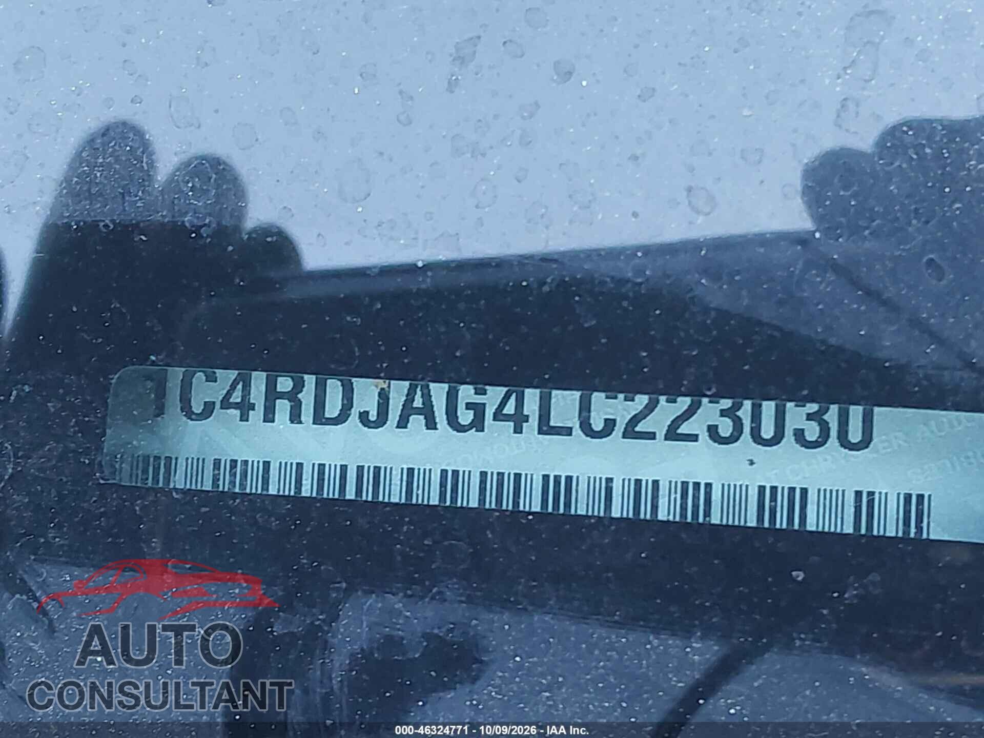 DODGE DURANGO 2020 - 1C4RDJAG4LC223030