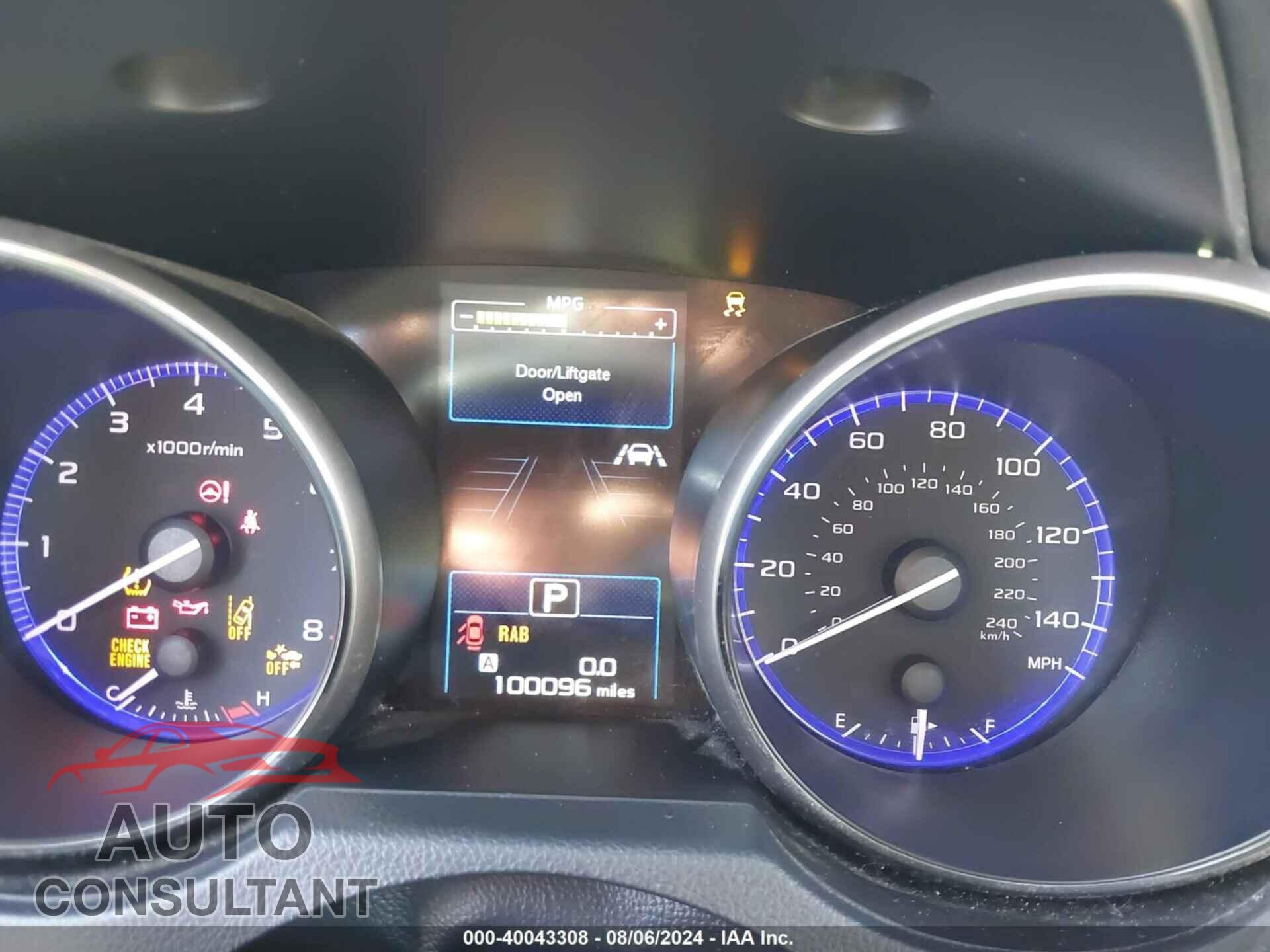 SUBARU OUTBACK 2018 - 4S4BSANC0J3211481