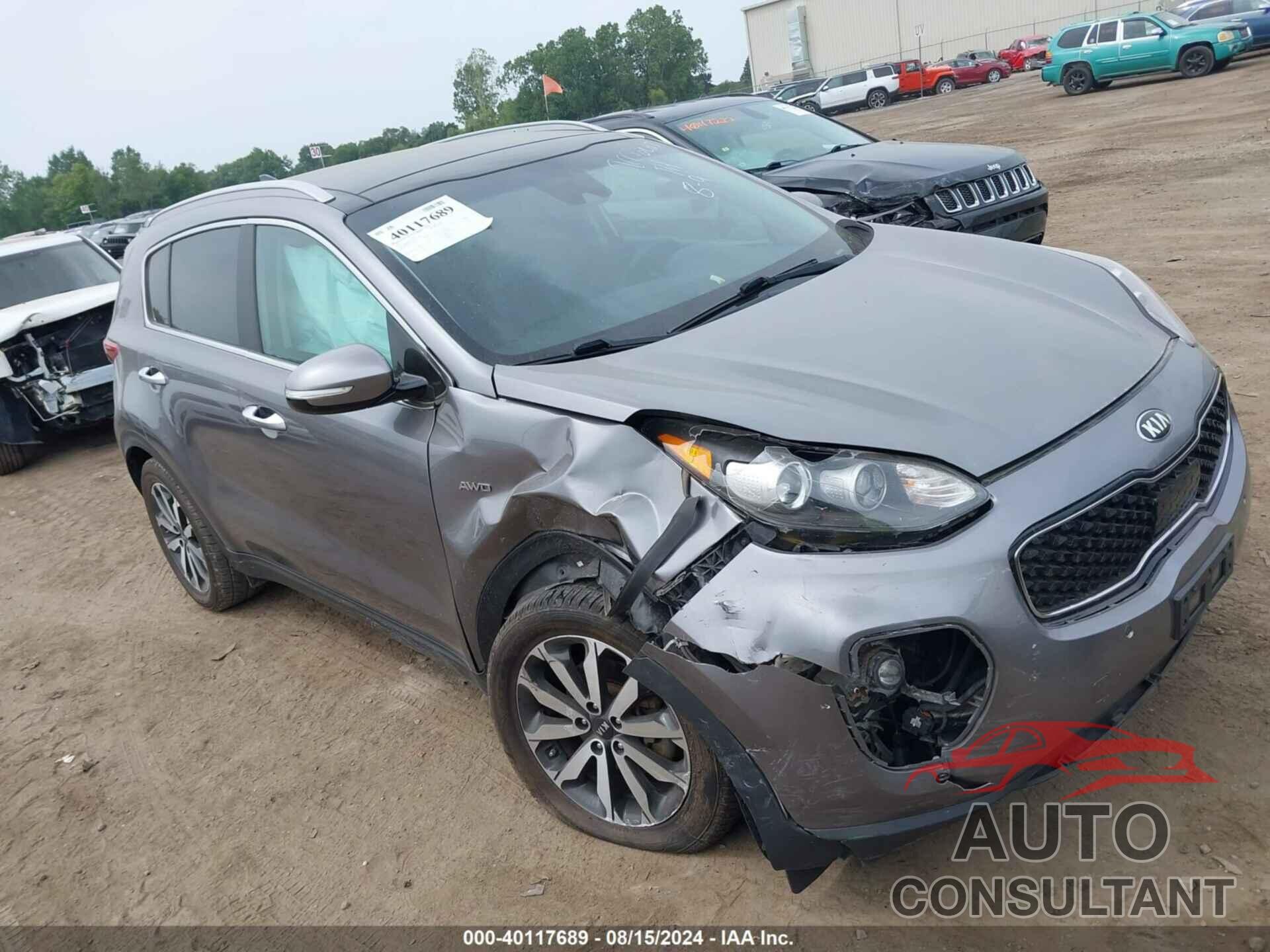 KIA SPORTAGE 2017 - KNDPNCAC6H7161093