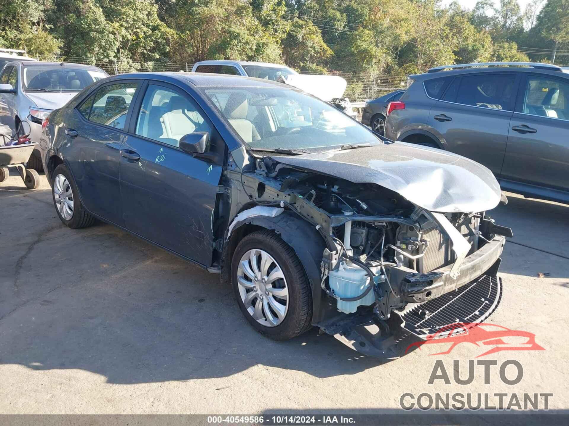 TOYOTA COROLLA 2015 - 2T1BURHE1FC255725