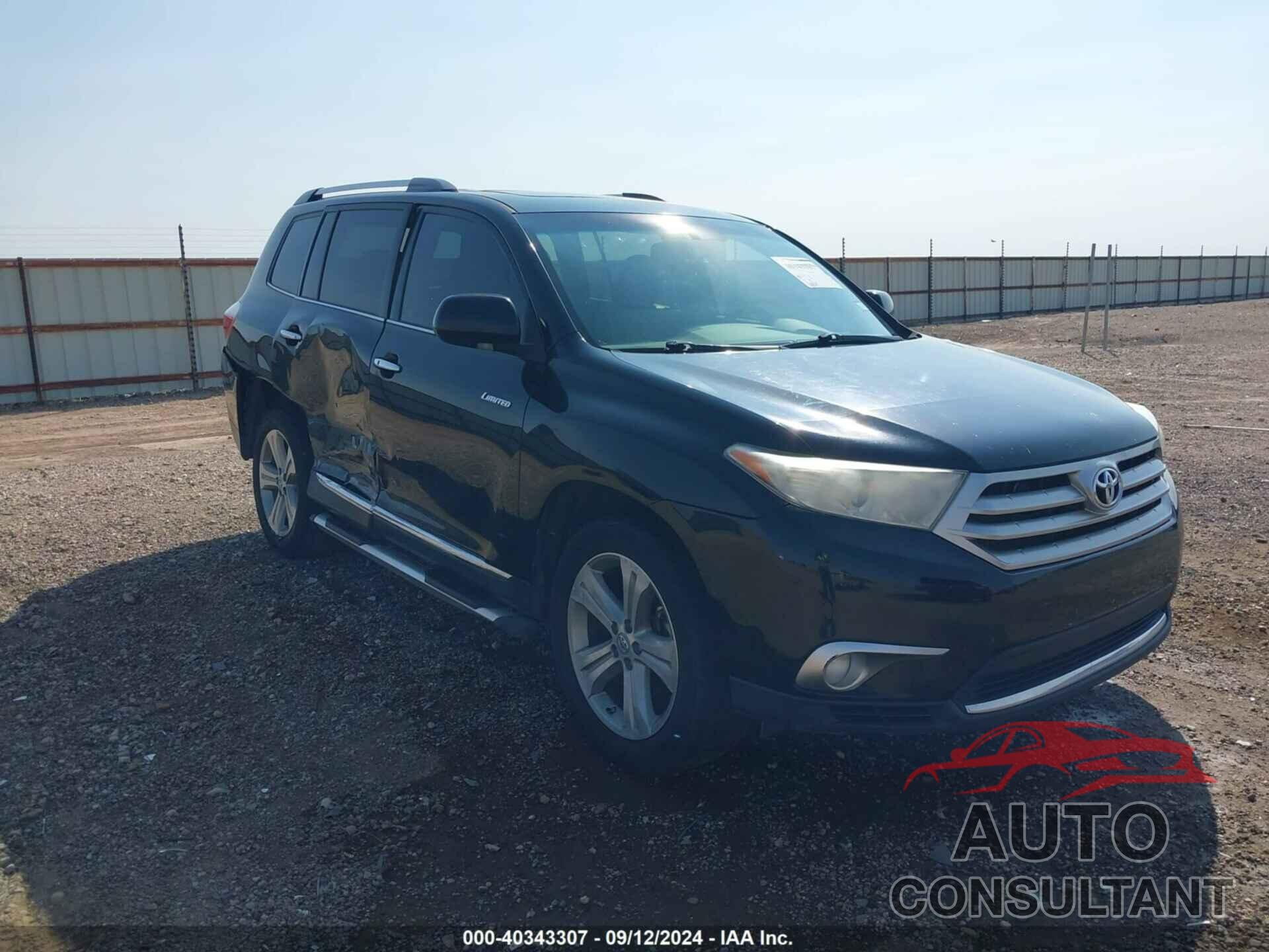 TOYOTA HIGHLANDER 2012 - 5TDDK3EH5CS171081