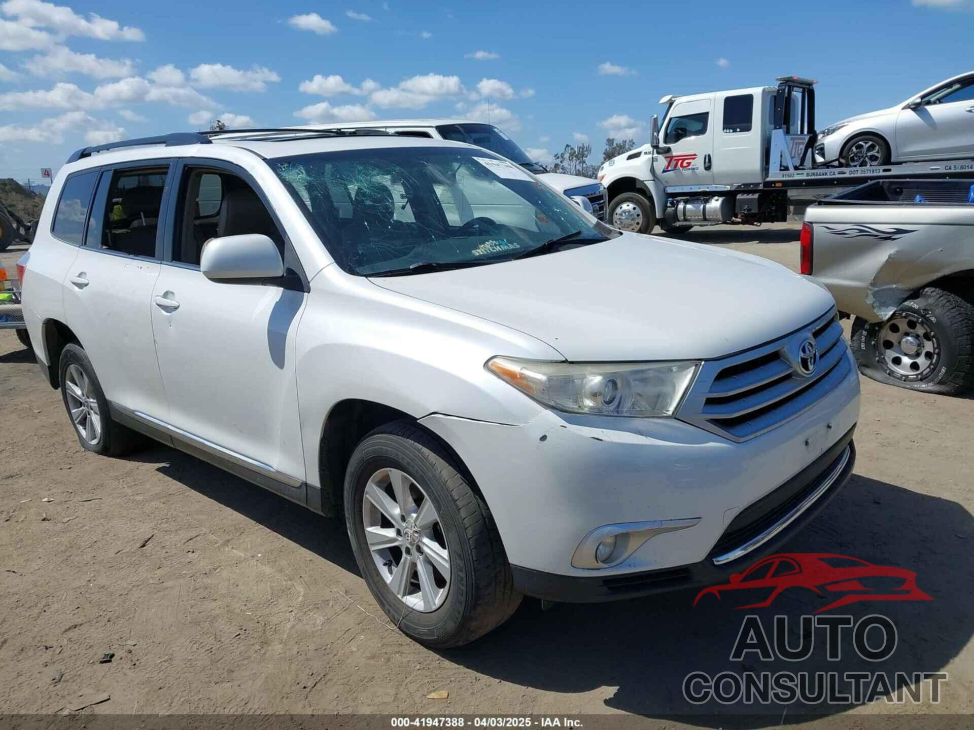TOYOTA HIGHLANDER 2012 - 5TDBK3EH4CS120470