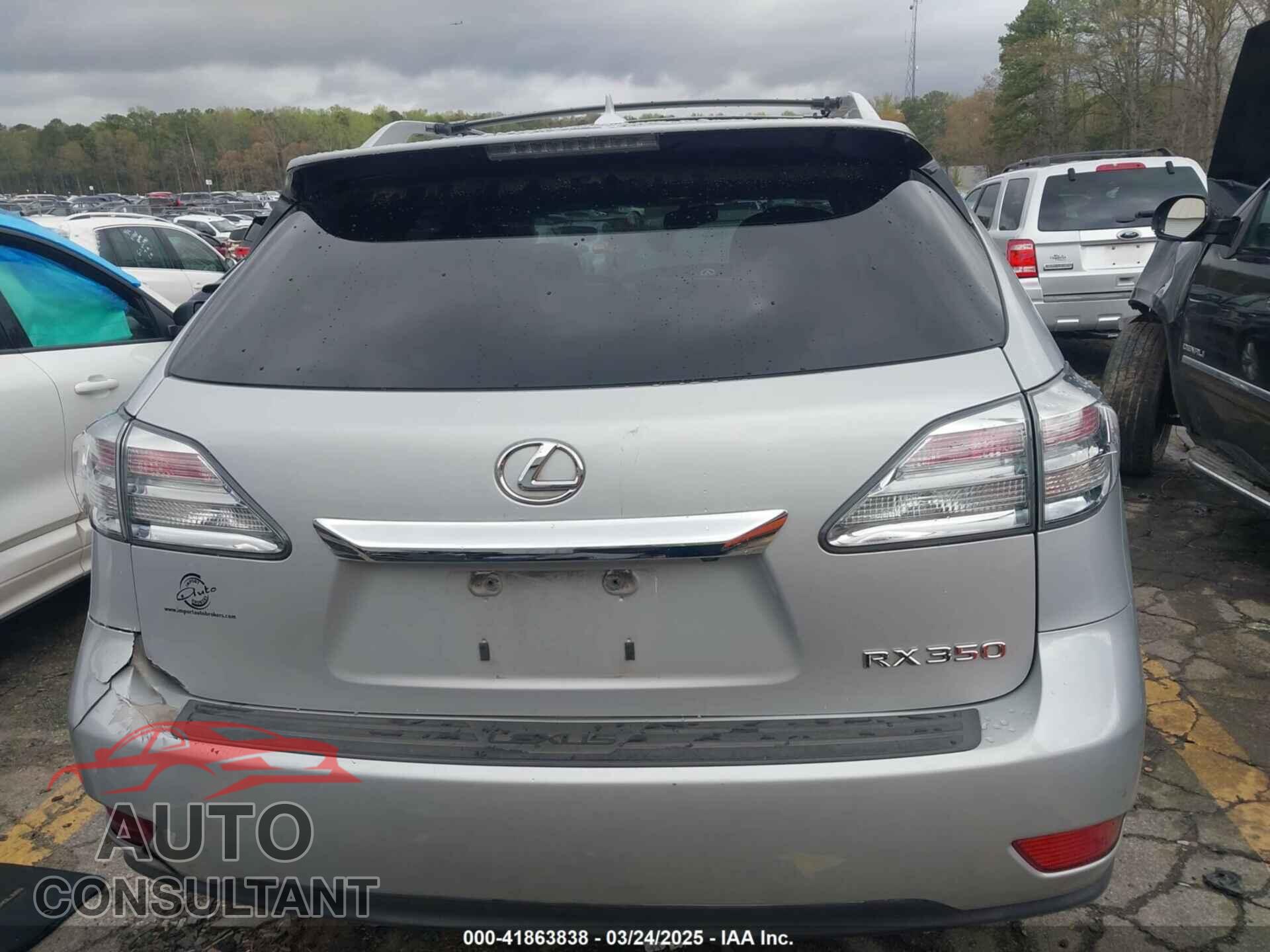 LEXUS RX 350 2011 - 2T2BK1BA5BC080950