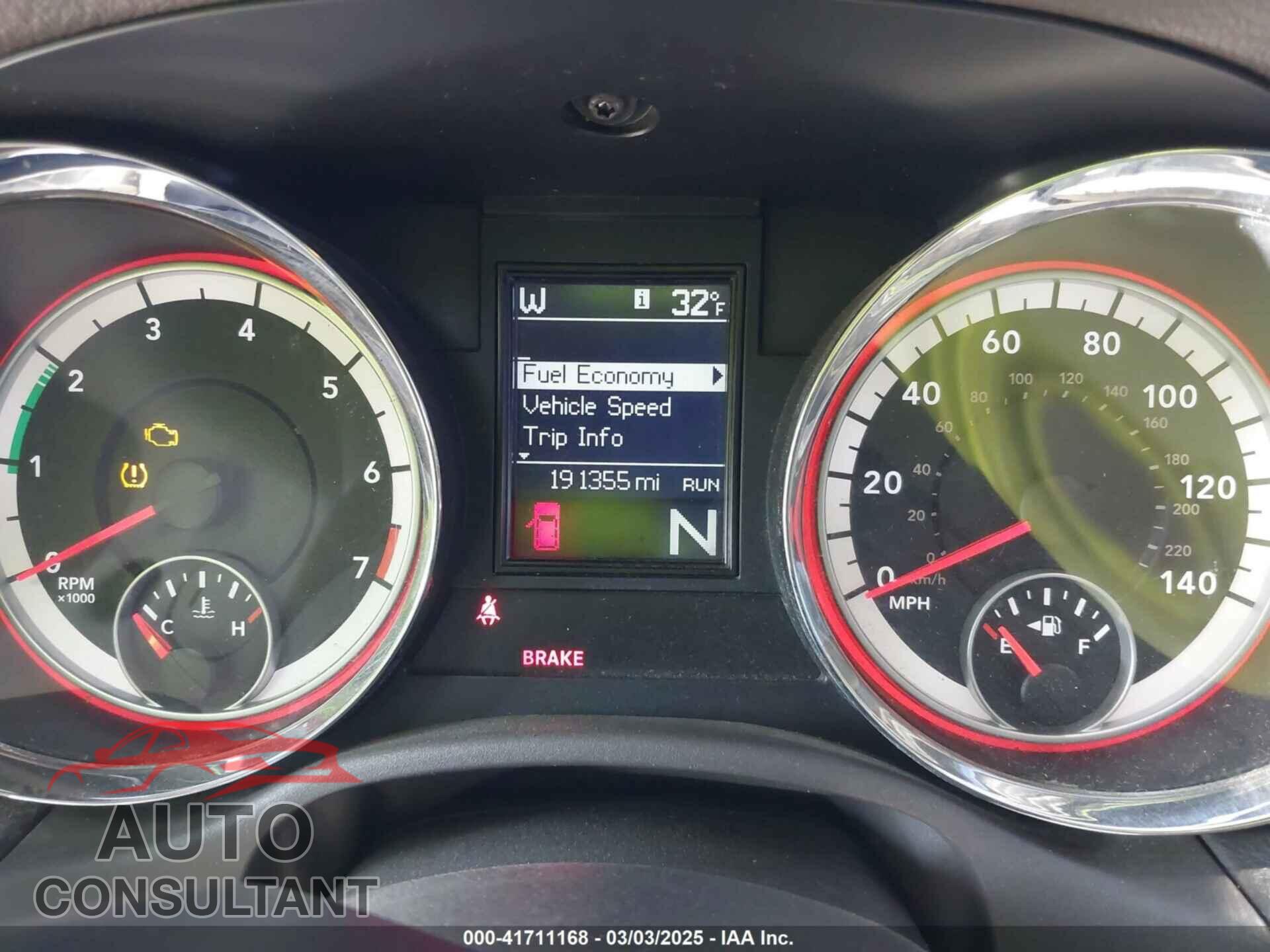DODGE DURANGO 2012 - 1C4RDJAG6CC100782
