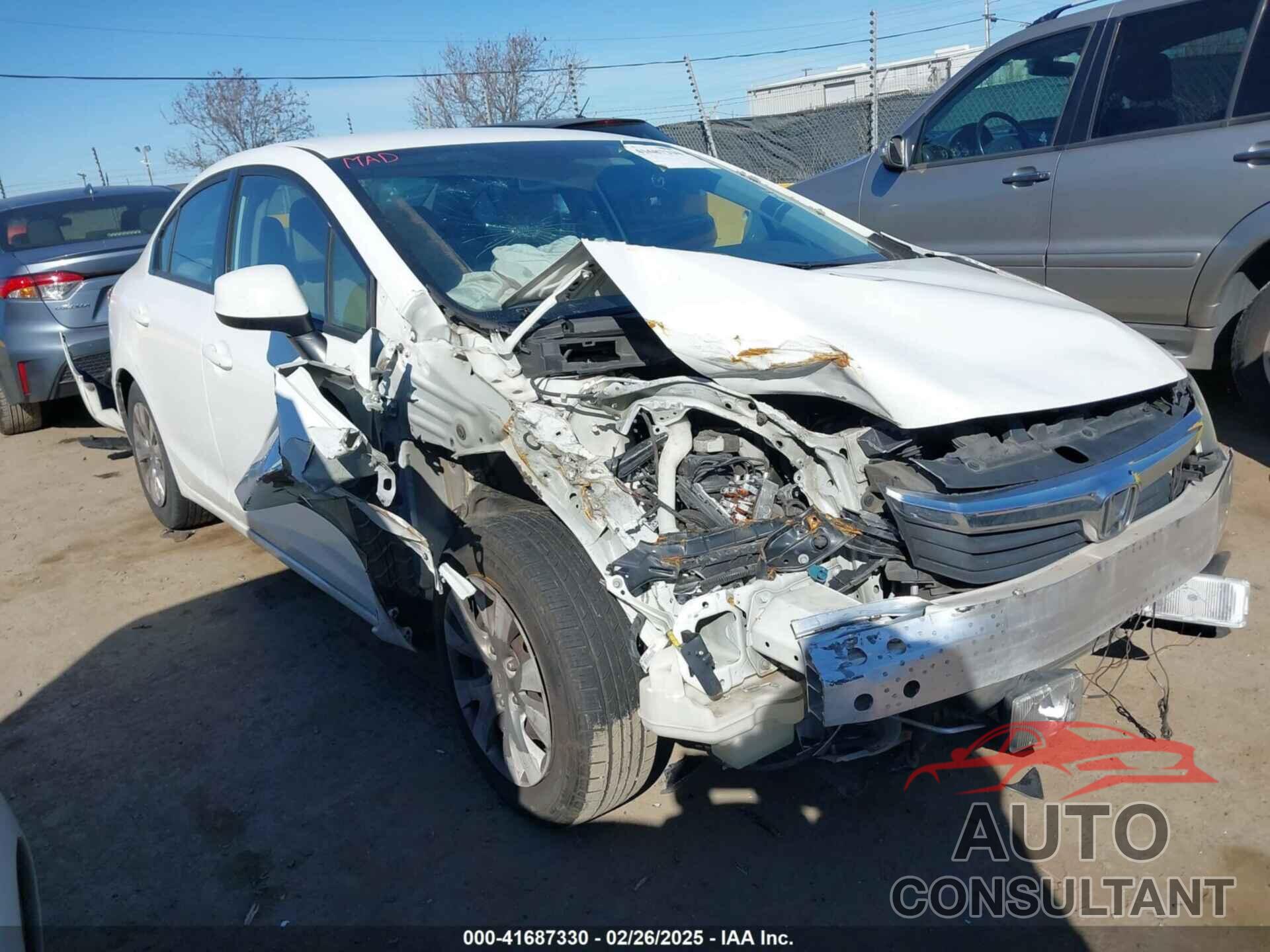 HONDA CIVIC 2012 - 19XFB2F50CE375773