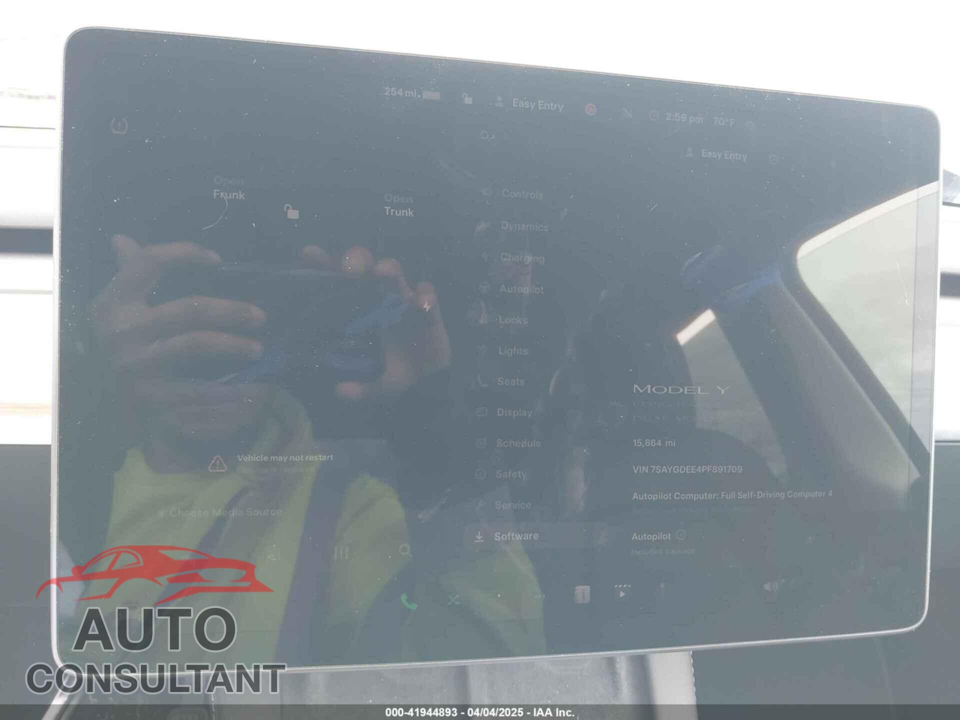 TESLA MODEL Y 2023 - 7SAYGDEE4PF891709