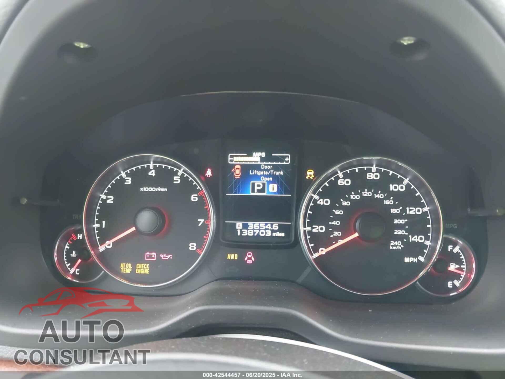 SUBARU OUTBACK 2013 - 4S4BRBJC2D3256336