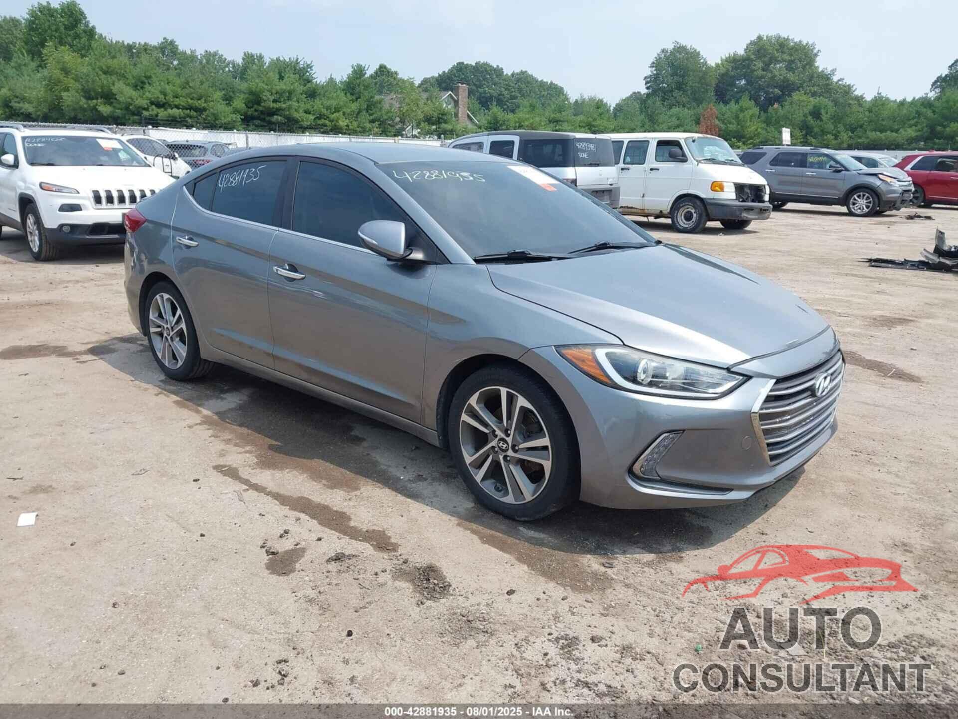 HYUNDAI ELANTRA 2017 - KMHD84LF0HU263557