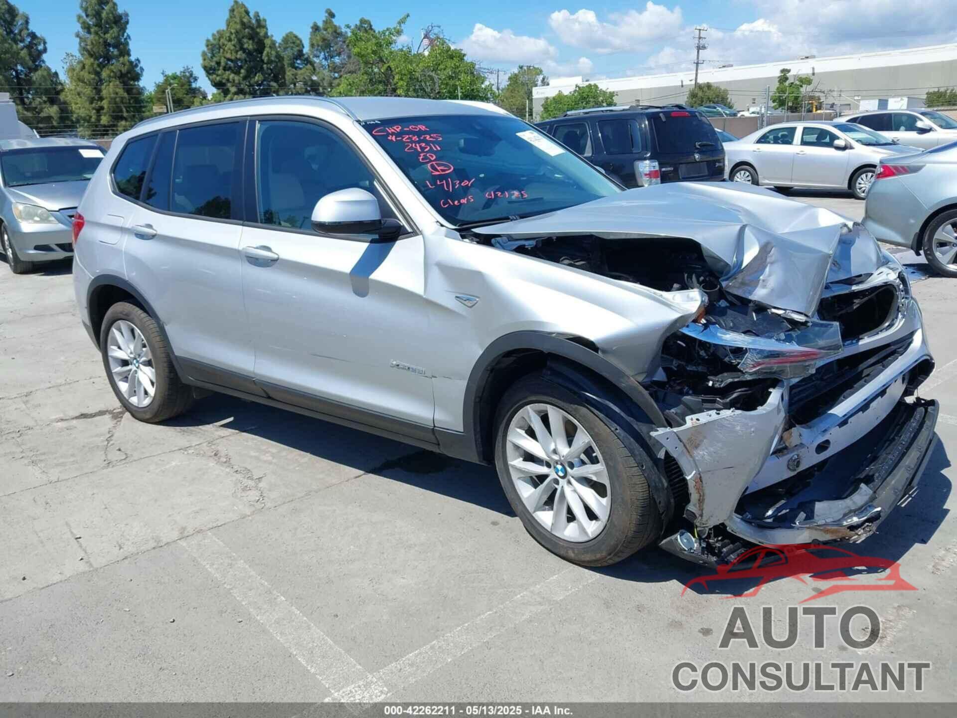 BMW X3 2016 - 5UXWX9C59G0D89539