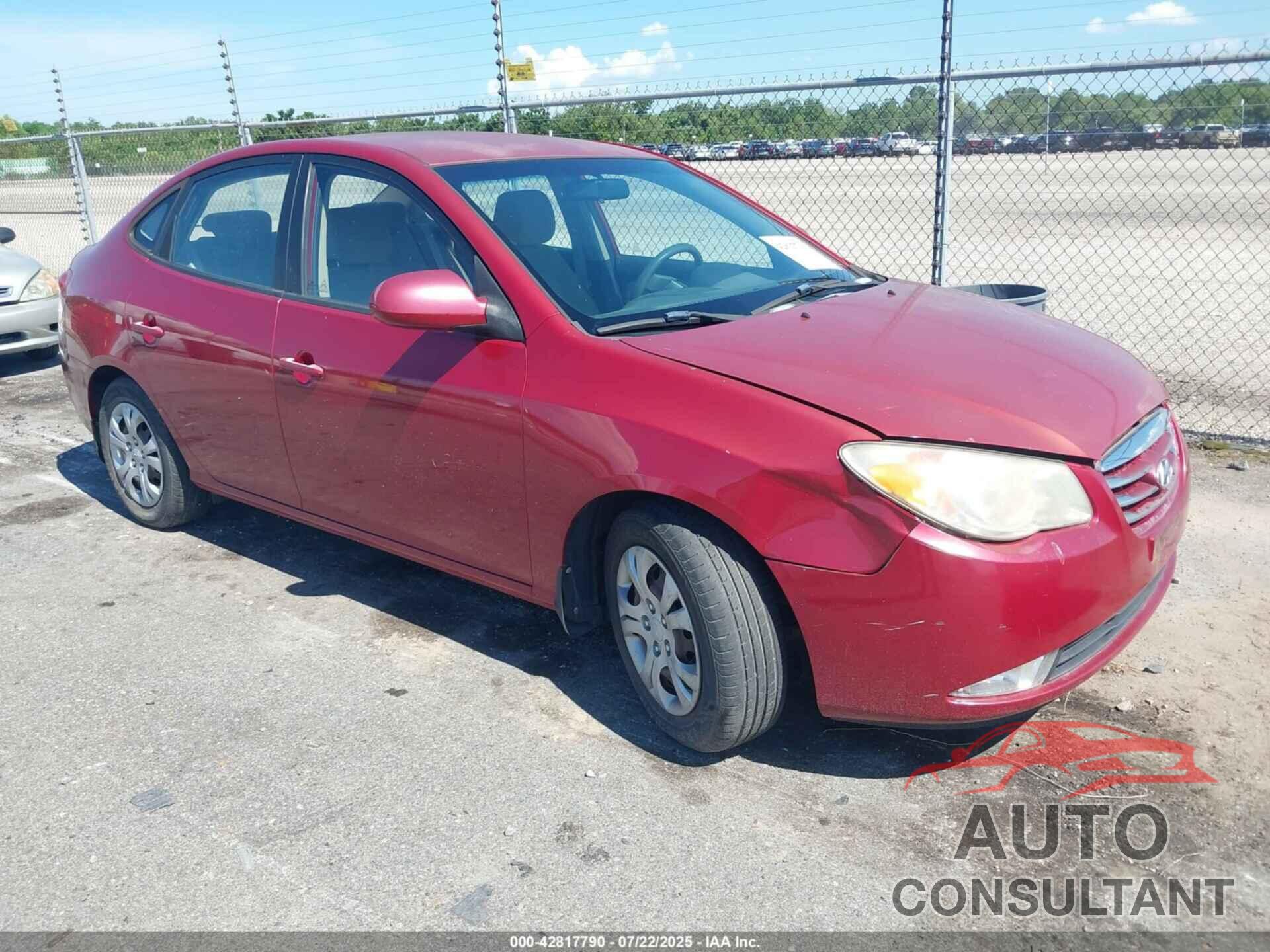 HYUNDAI ELANTRA 2010 - KMHDU4AD5AU942095