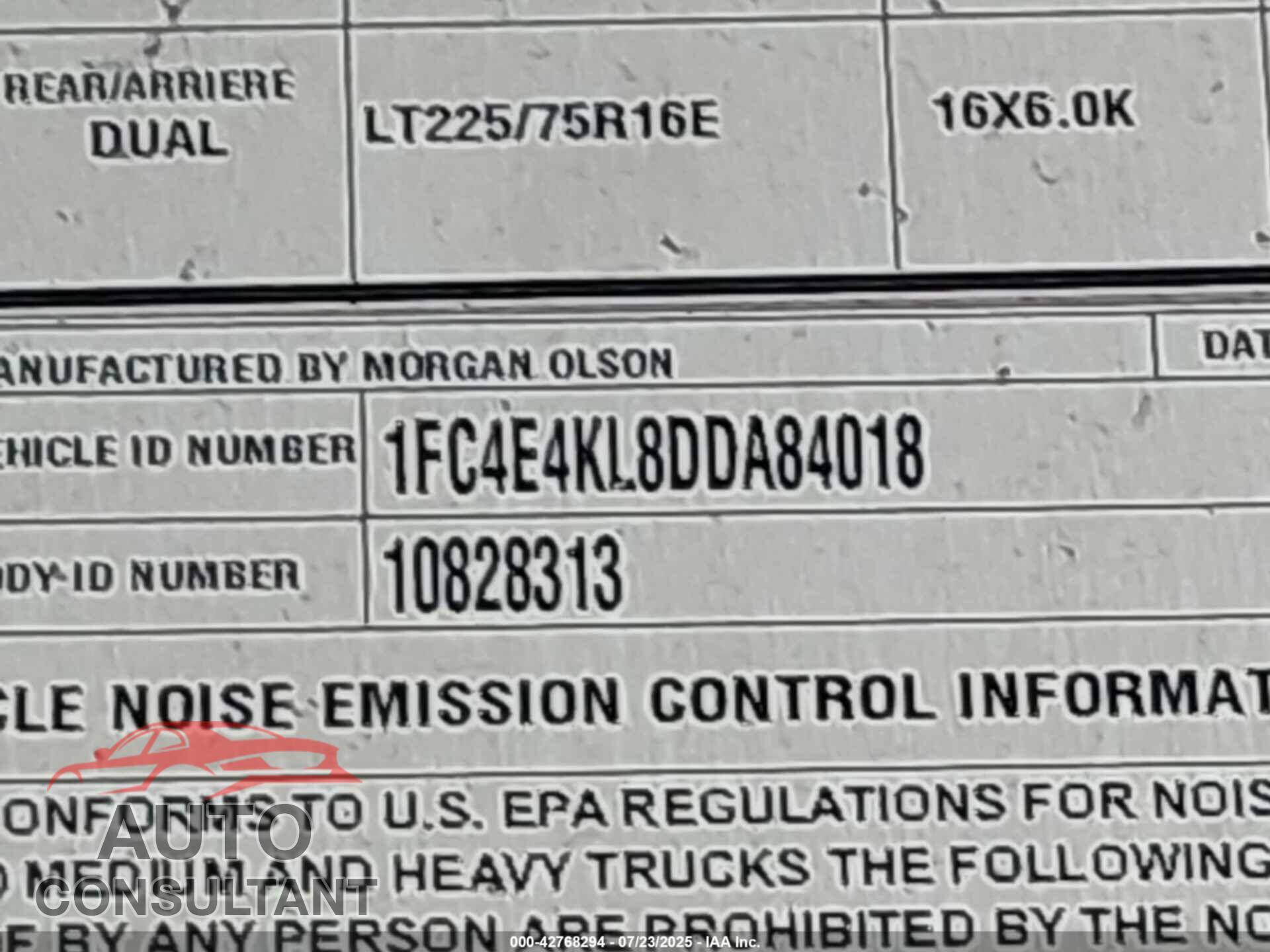 FORD E-450 STRIPPED 2013 - 1FC4E4KL8DDA84018