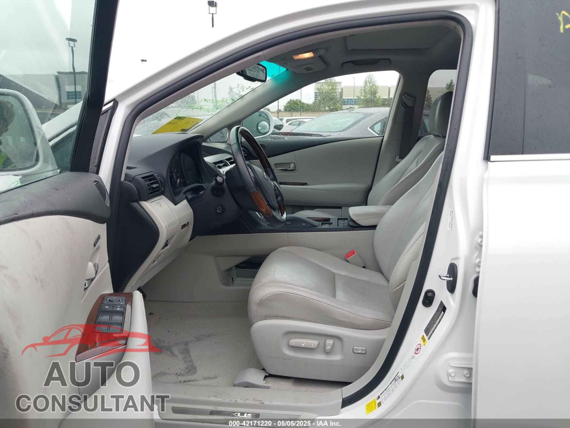 LEXUS RX 350 2012 - 2T2BK1BA7CC123198